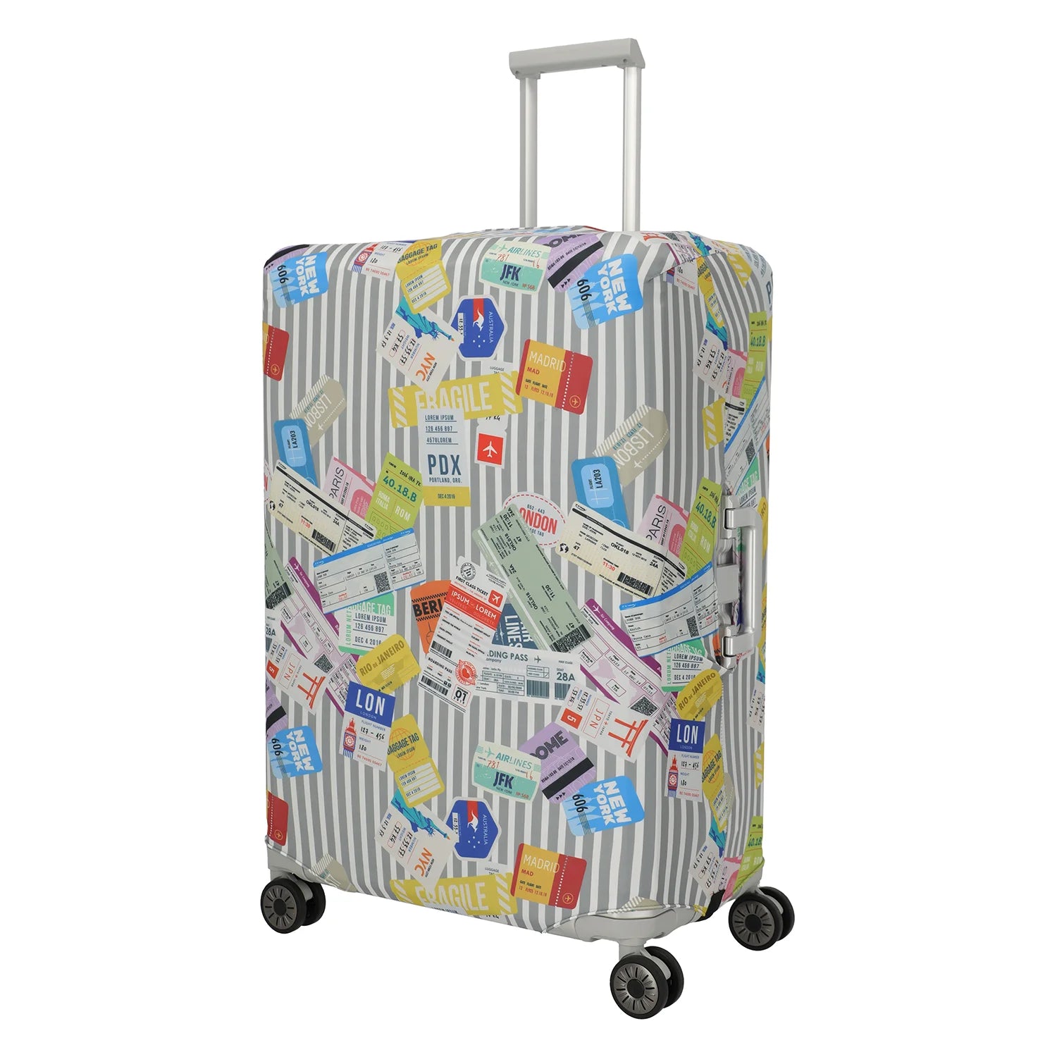Travelite Accessories Suitcase Cover L - Multi.Color / Tickets