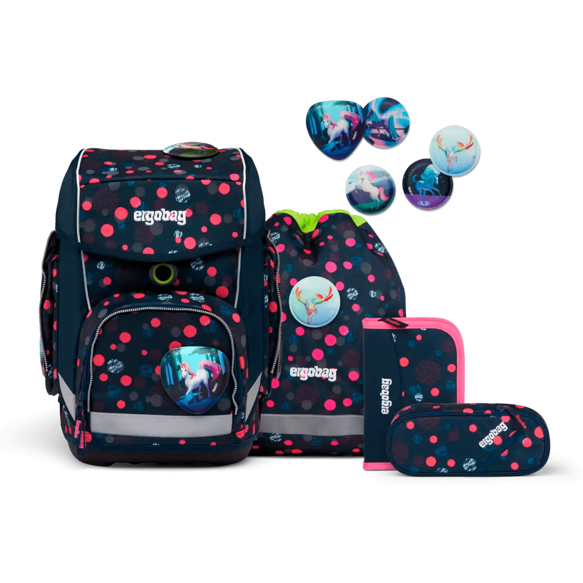 Ergobag Cubo 5 - teiliges Schulranzen - Set 40 cm - PhantBärsiewelt Ergobag - koffer - direkt.de