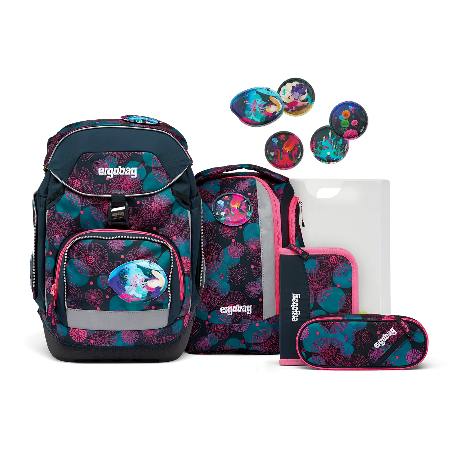 Ergobag Pack 6-piece school backpack set 40 cm (2024) - Coral Bear