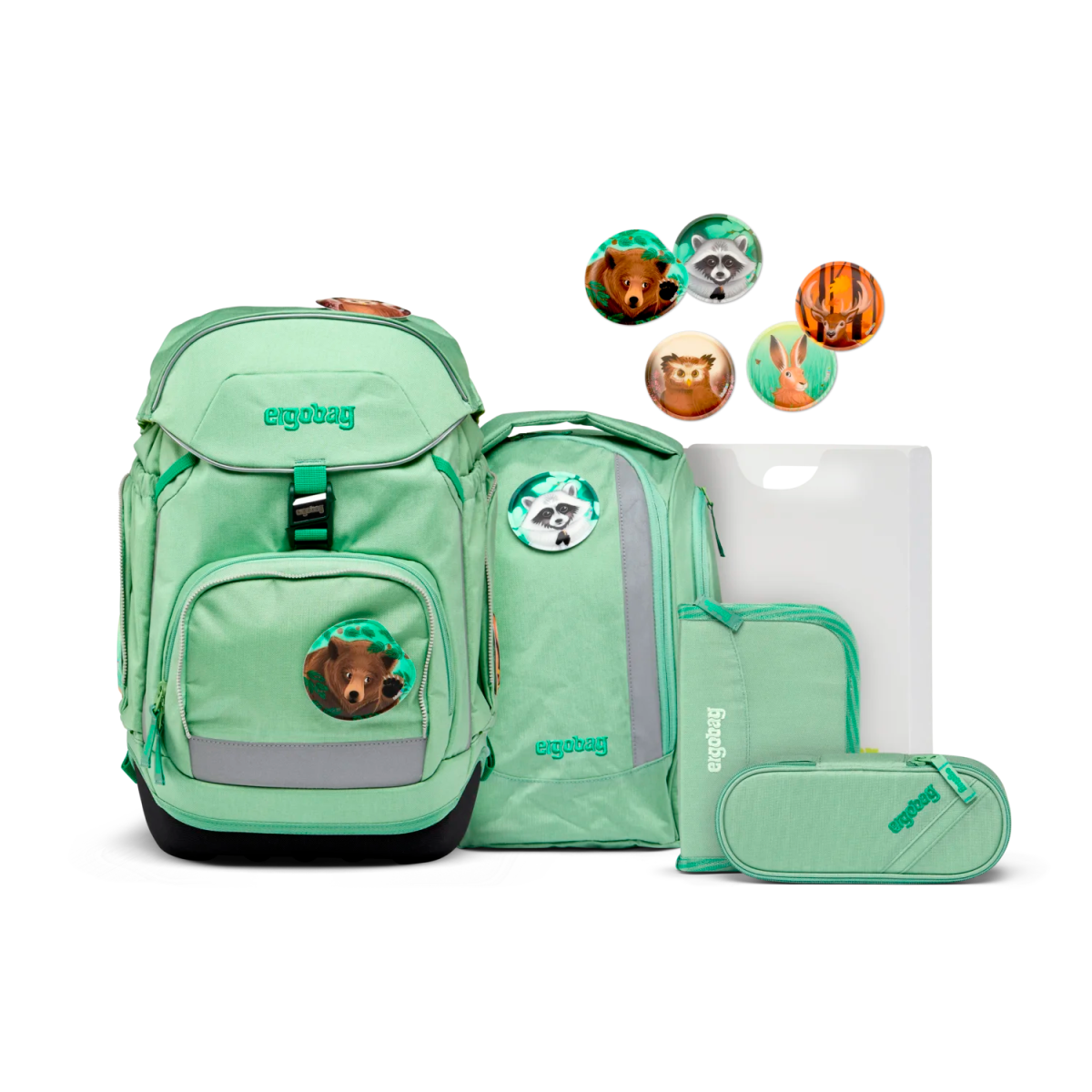 Ergobag Pack 6 - teiliges Schulrucksack - Set 40 cm - WaldBärwohner Ergobag - koffer - direkt.de