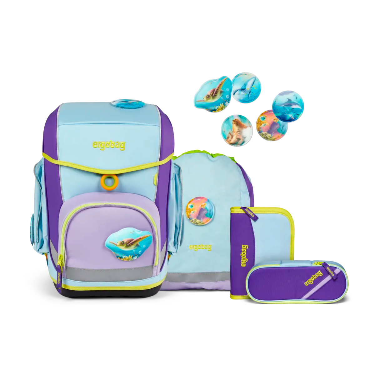 Ergobag Cubo 5 - teiliges Schulrucksack - Set 40 cm - Tauchbär Ergobag - koffer - direkt.de