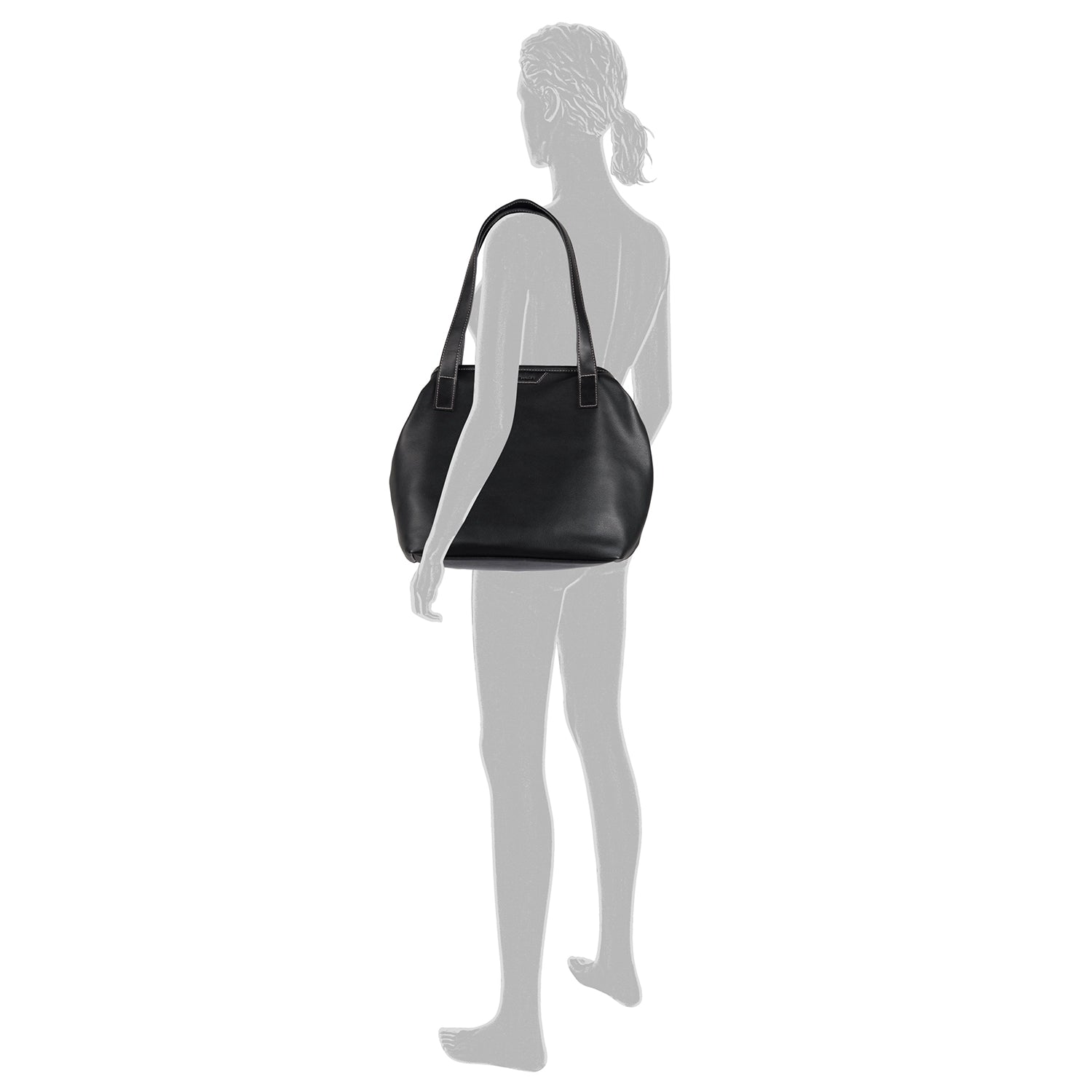 Tom Tailor Leora Zip Shopper L 39 cm - Mid Blue