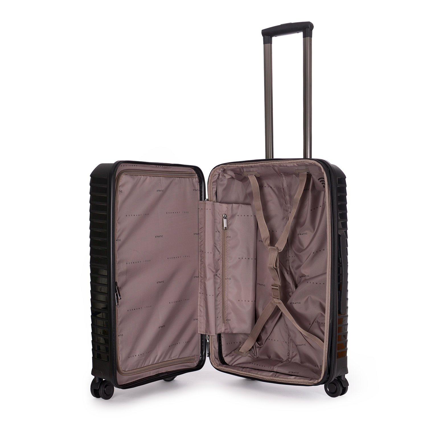 Stratic Bright + 4-Rollen Trolley M 66 cm - Black