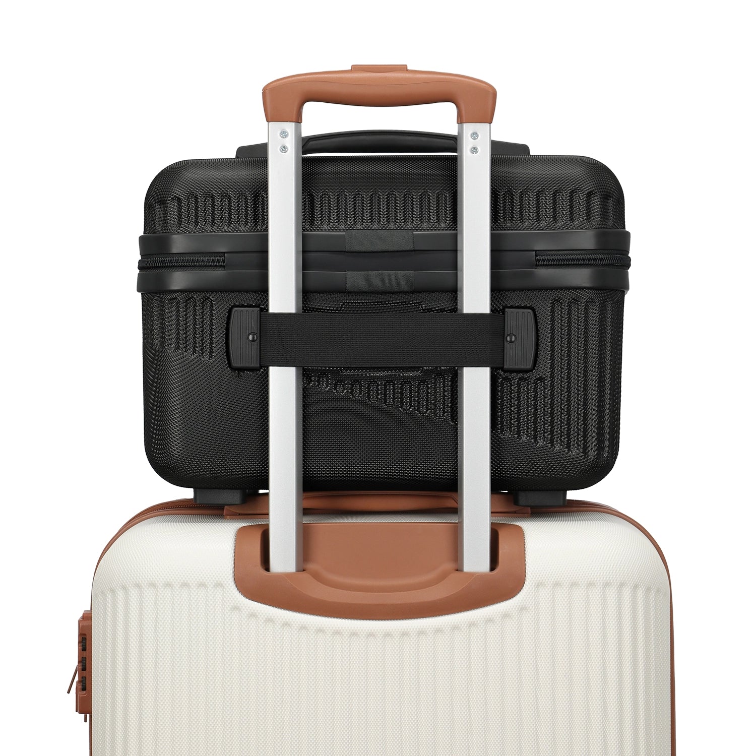 Aufstecksystem eines schwarzen Travelite Beauty Case