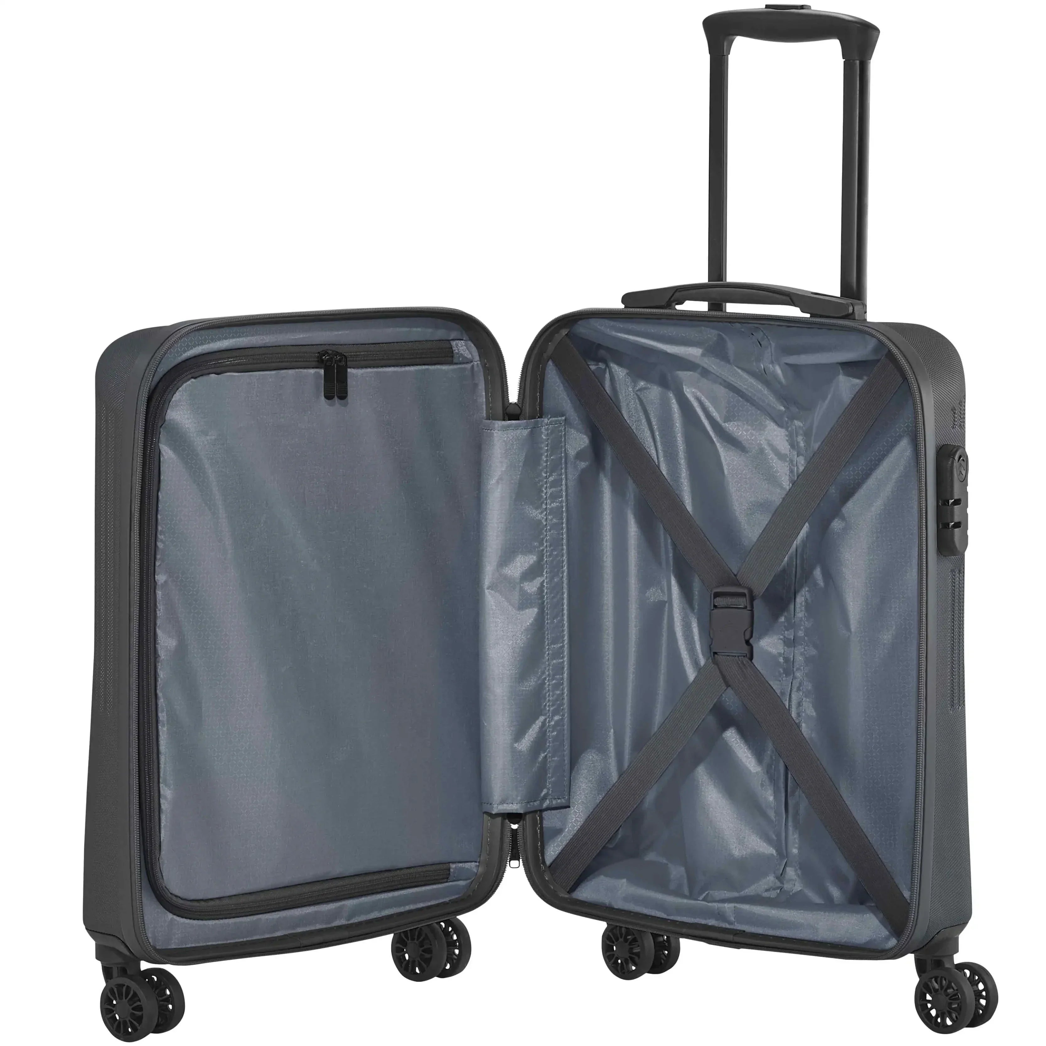 Travelite Bali 4-Rollen Trolley 55 cm - Weiss/Cognac