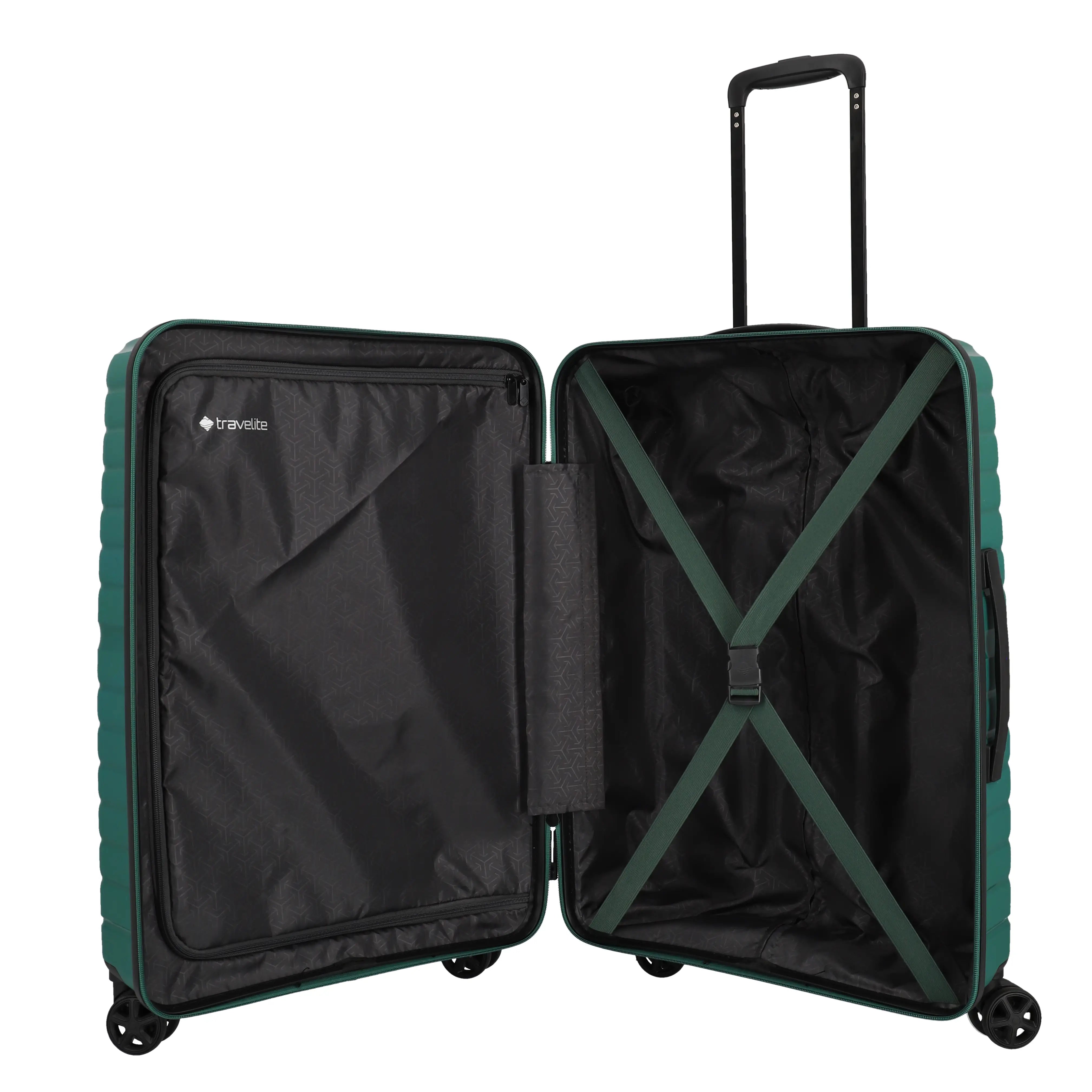 Travelite Trent 4-wheel trolley M 66 cm - green