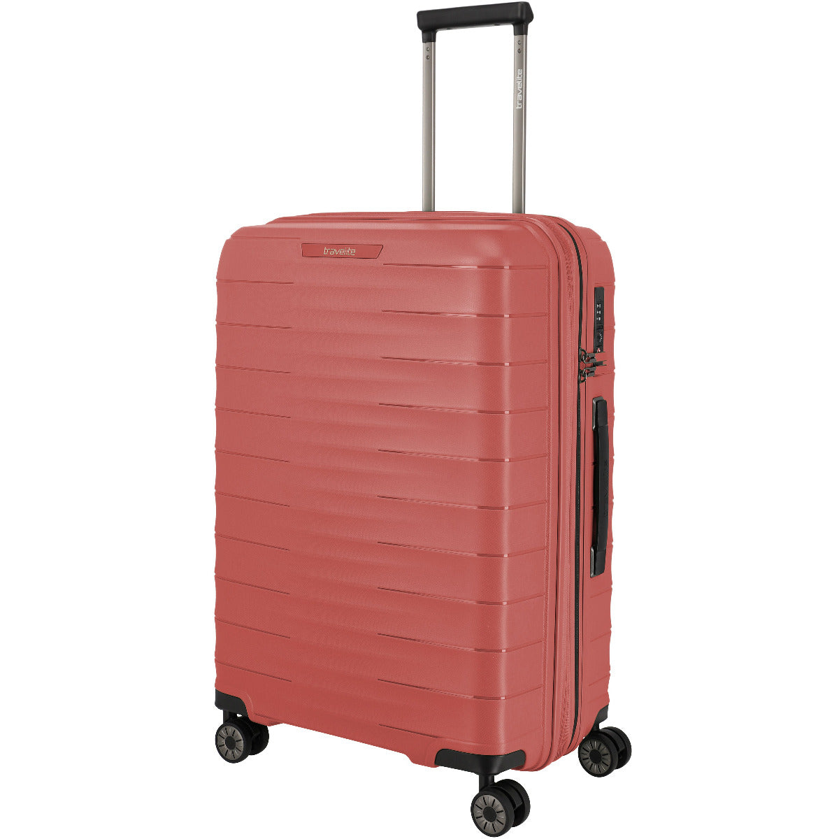 Frontansicht Travelite Mooby 4-Rollen Hartschalentrolley 66 cm in Rot