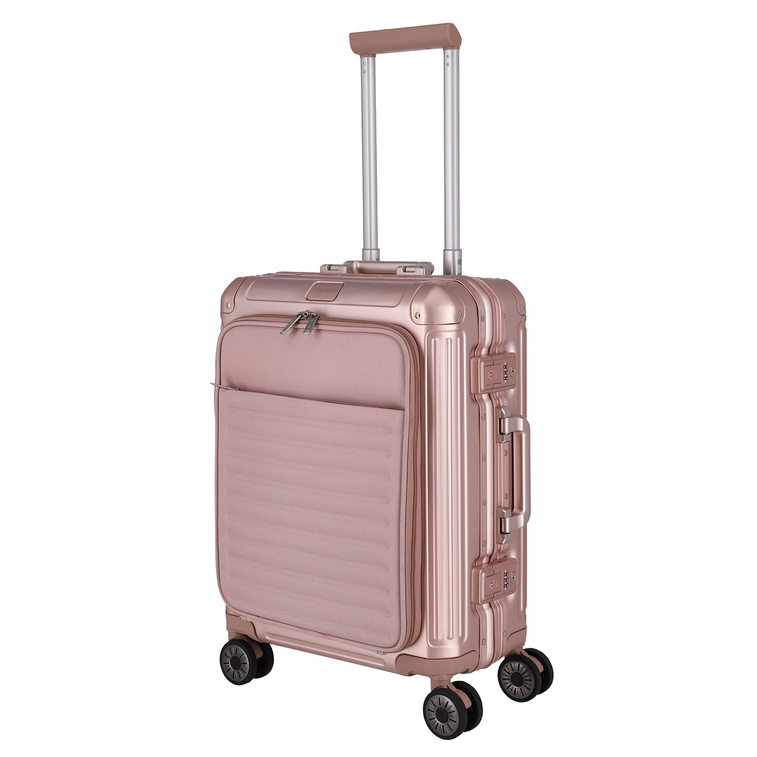 Travelite Next 2.0 4 wheel trolley S with front pocket Rose