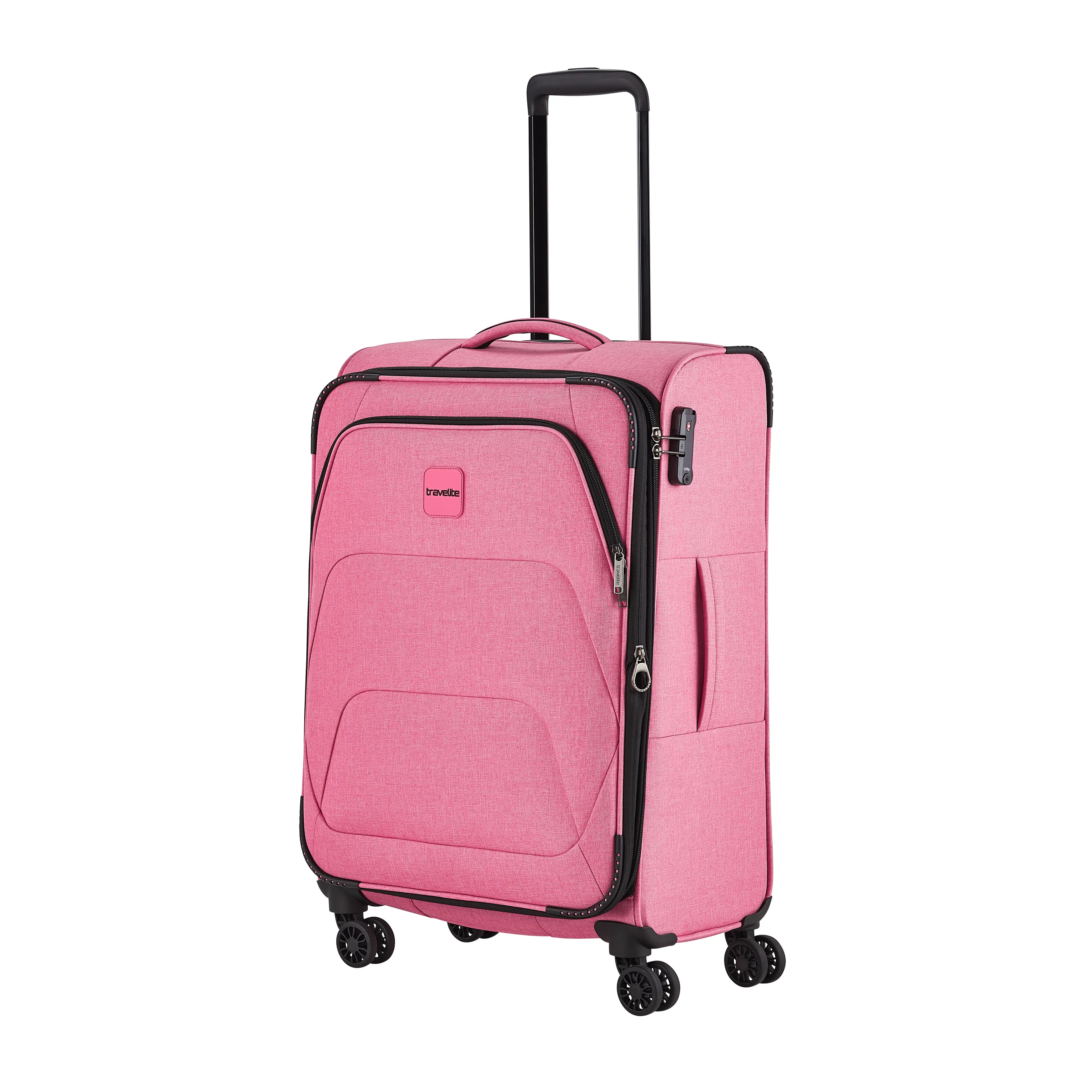 Travelite Adria 4-Rollen Trolley 67 cm - Rosa