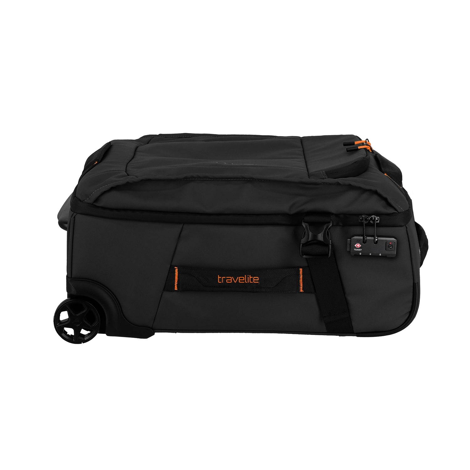 Travelite Briize Rollenreisetasche schwarz S 55 cm - Seitenansicht