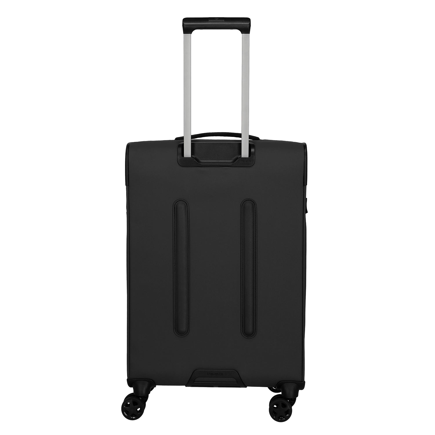Travelite Briize 4-Rollen Trolley M 67 cm - Rückansicht mit 4 Leichtlaufrollen