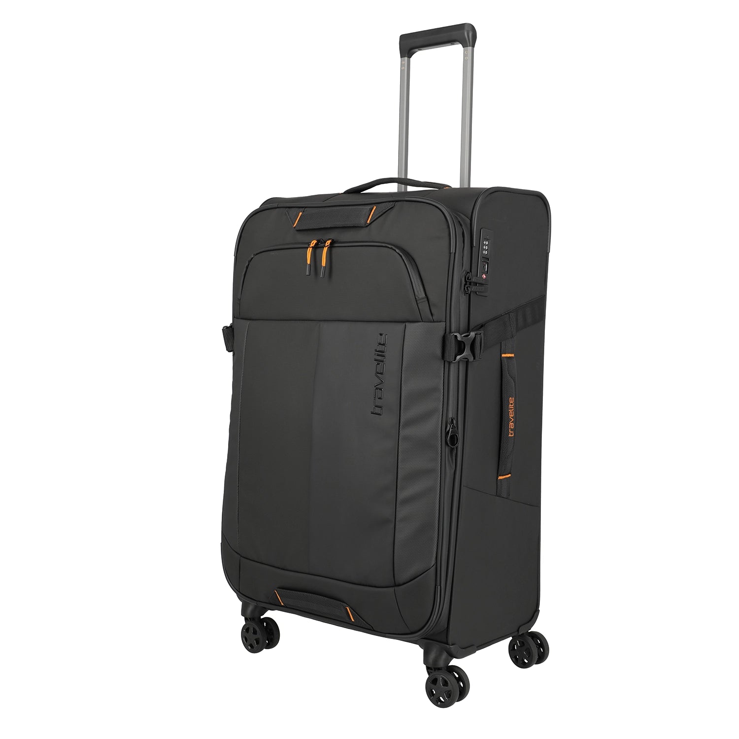 Travelite Briize 4 Rollen Trolley 78cm schwarz Vorderansicht