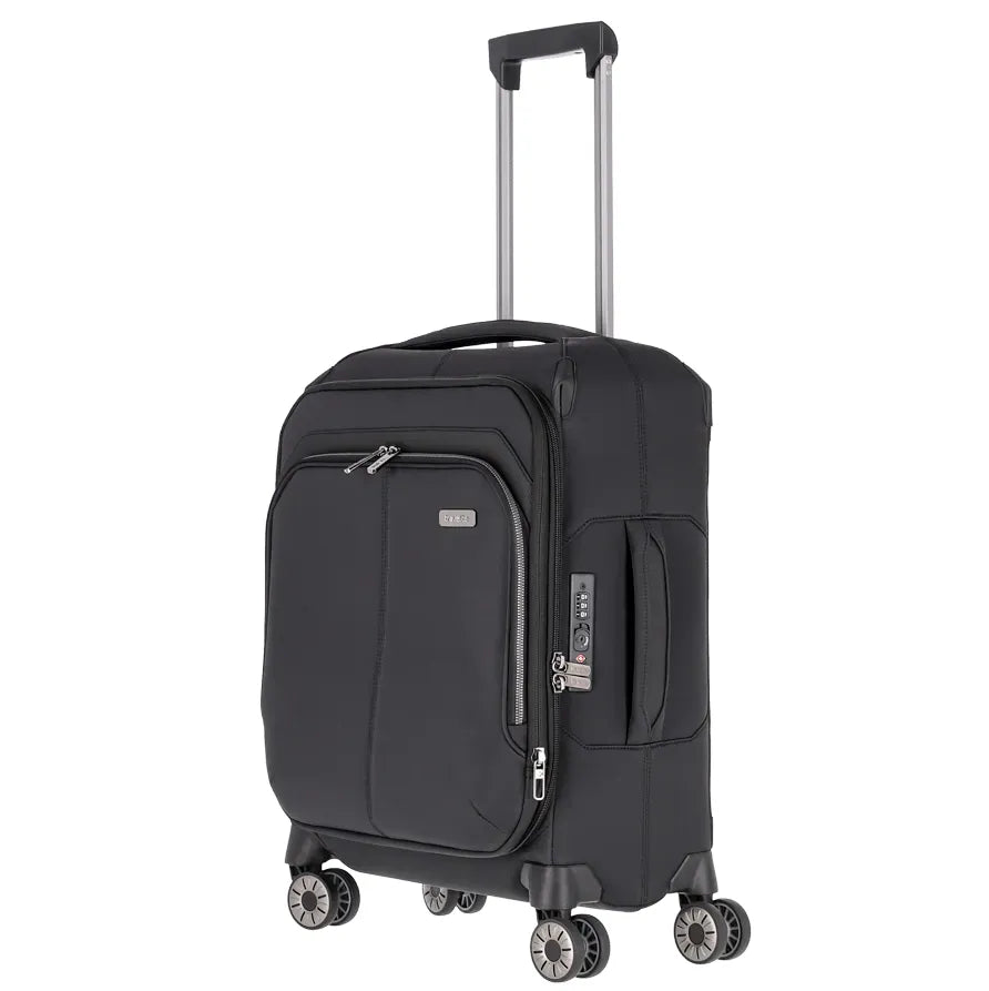 Travelite Priima 4-Rollen Kabinentrolley 55 cm - Schwarz