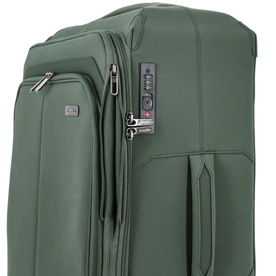 Seitenansicht Travelite Priima 4-Rollen Trolley S, 55 cm in grün
