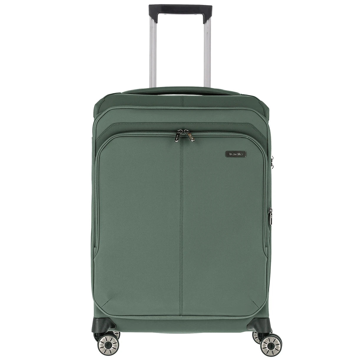 Frontansicht Travelite Priima 4-Rollen Trolley M 68cm grün