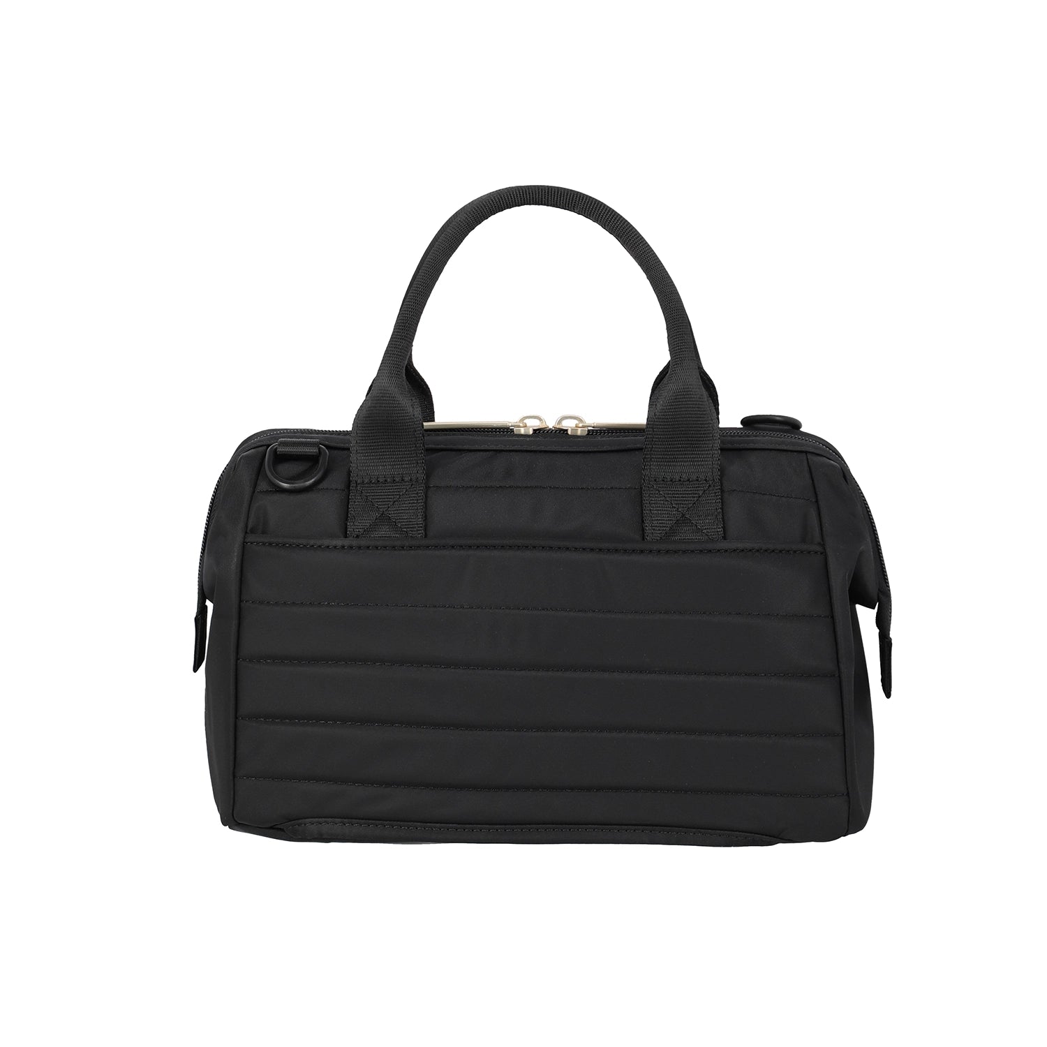Rückansicht Kosmetikbag "Barbara / Travelite" in schwarz & Tragegriffe