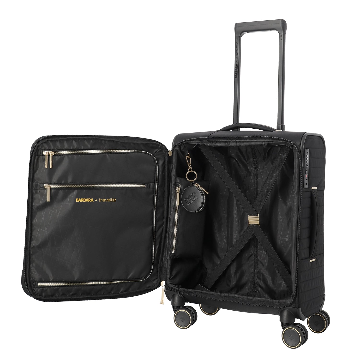 BARBARA & travelite Stepp 4-Rad Trolley S 55 cm - Satin Nude