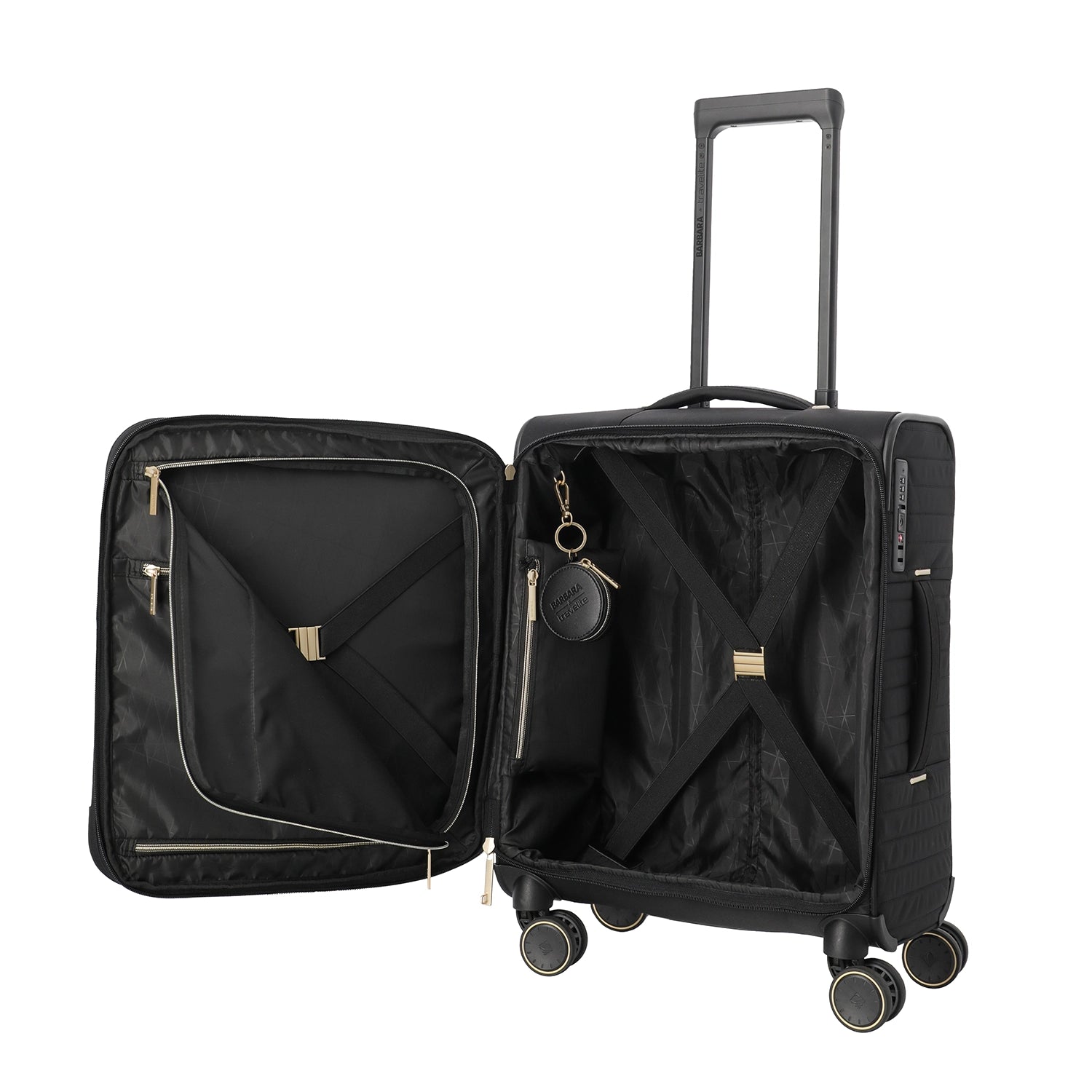 BARBARA & travelite Stepp 4-Rad Trolley S 55 cm - Satin Nude