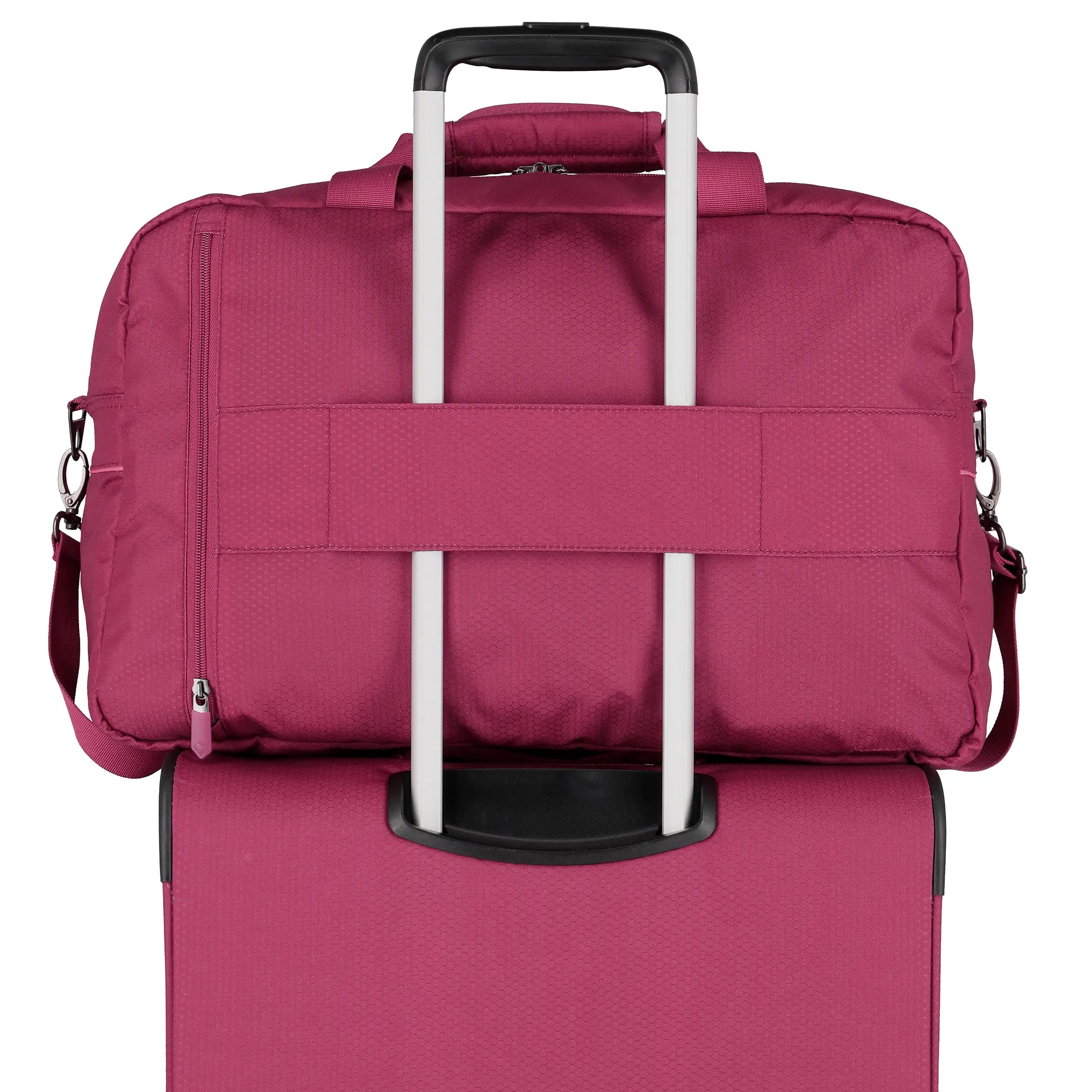 Travelite Skaii Weekender 49 cm in abendrot Rückseite mit Aufstecksystem