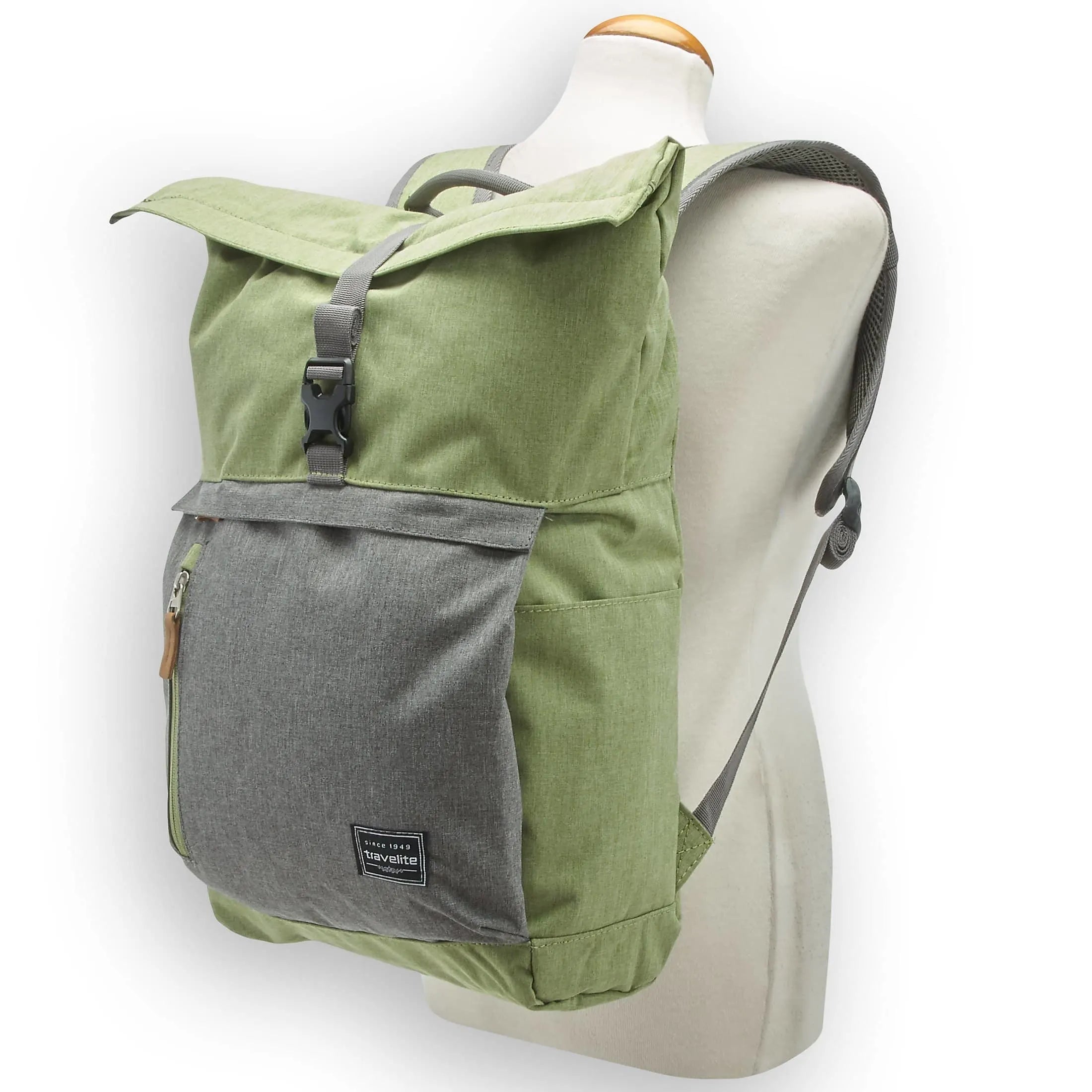 Travelite Basics Rollup Rucksack 60 cm - Hellgrün