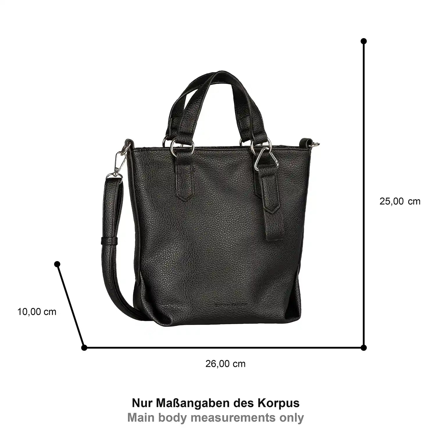 Tom Tailor Olive Zip Shopper S 26 cm - Black