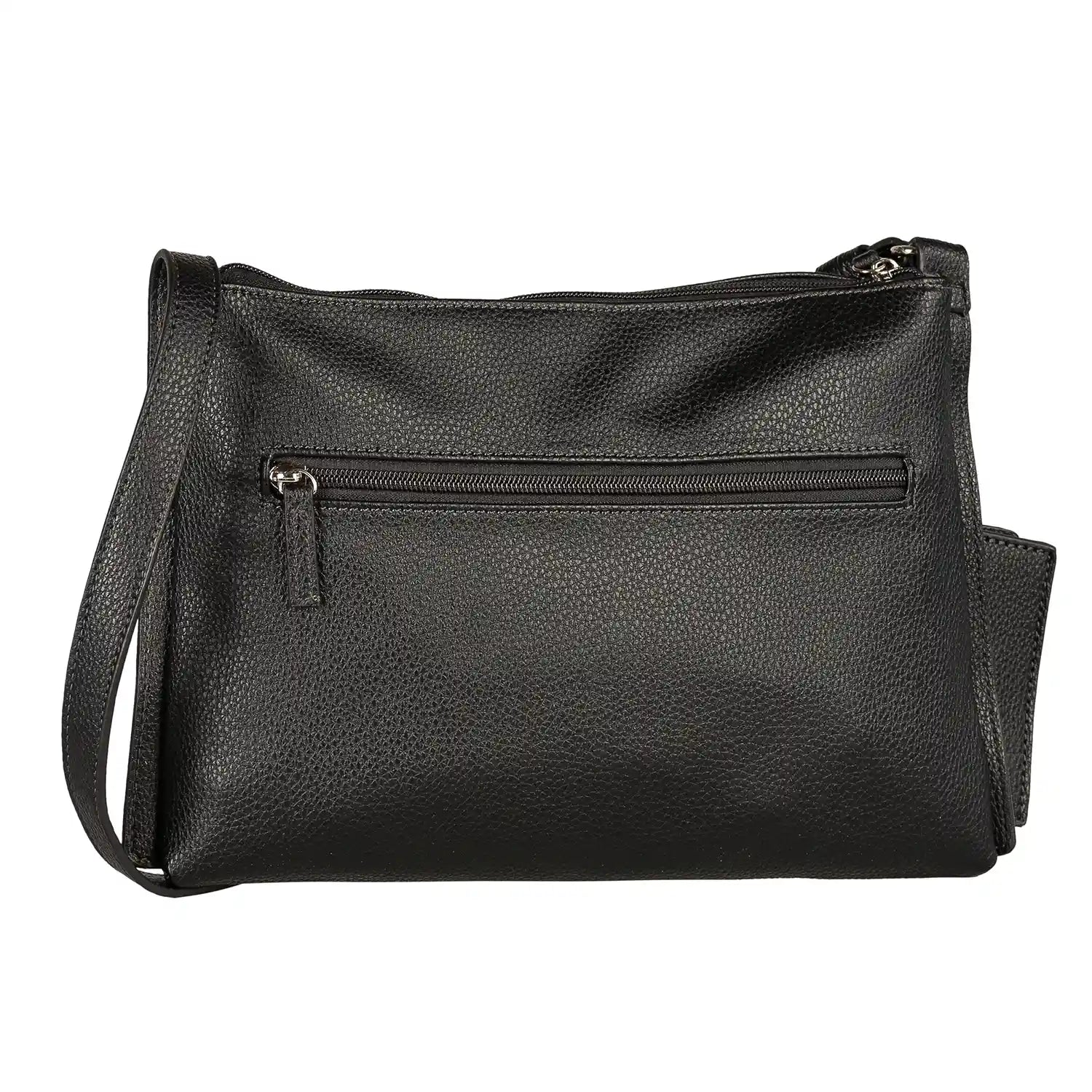 Rückansicht Tom Tailor Amarea Cross Bag M in Schwarz - Umhängetasche, 30 cm, Außenfach mit Reißverschluß