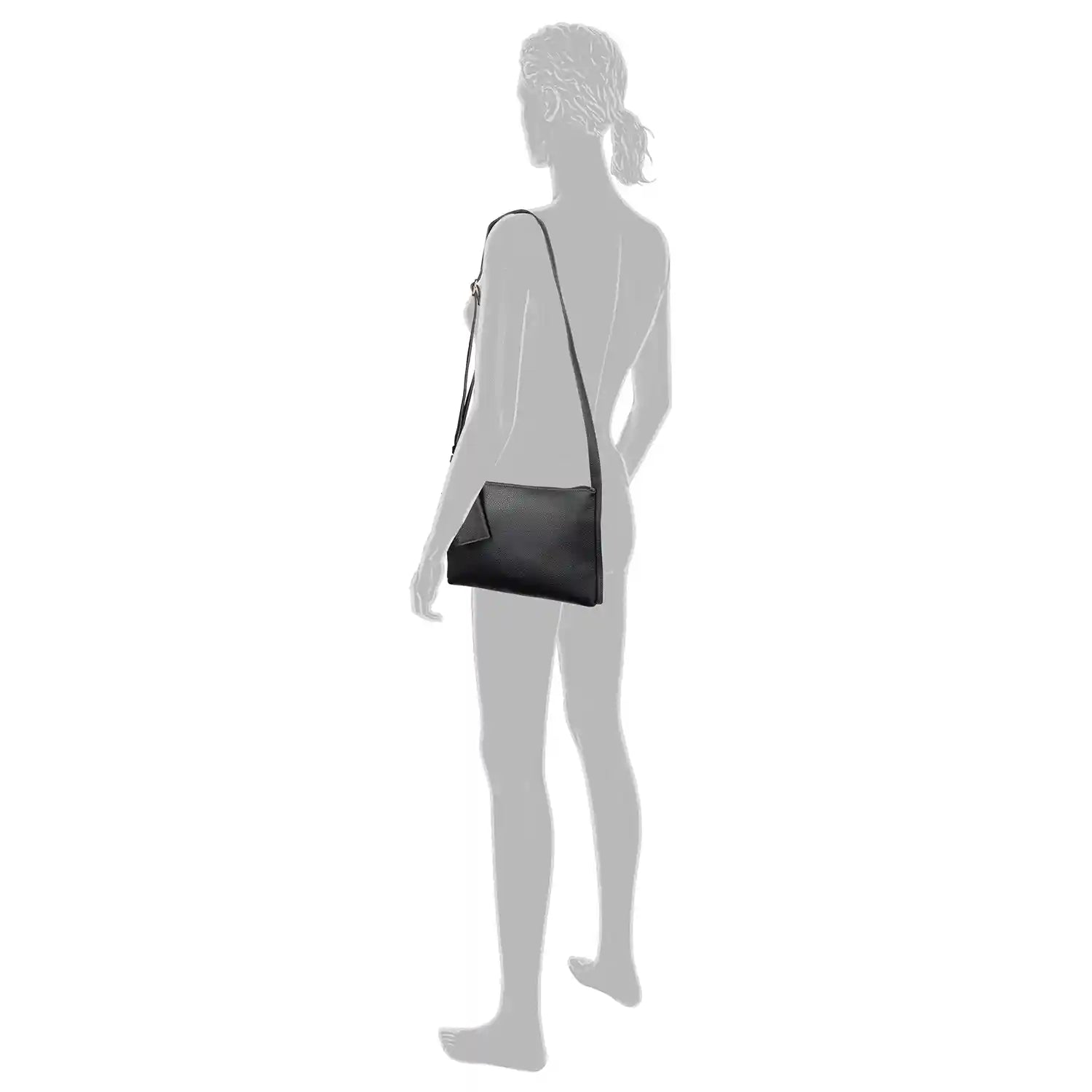Über der Schulter getragene Tom Tailor Amarea Cross Bag M 31 cm, schwarz