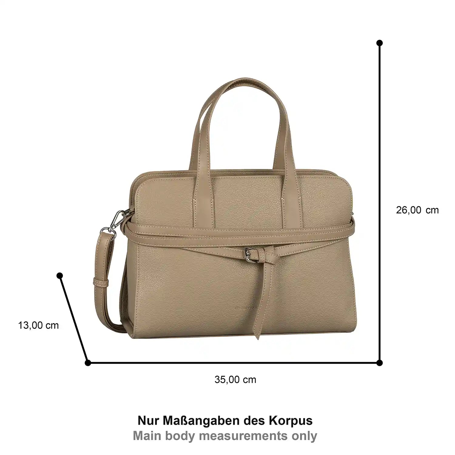 Tom Tailor Freya Zip Shopper M 35 cm - Taupe