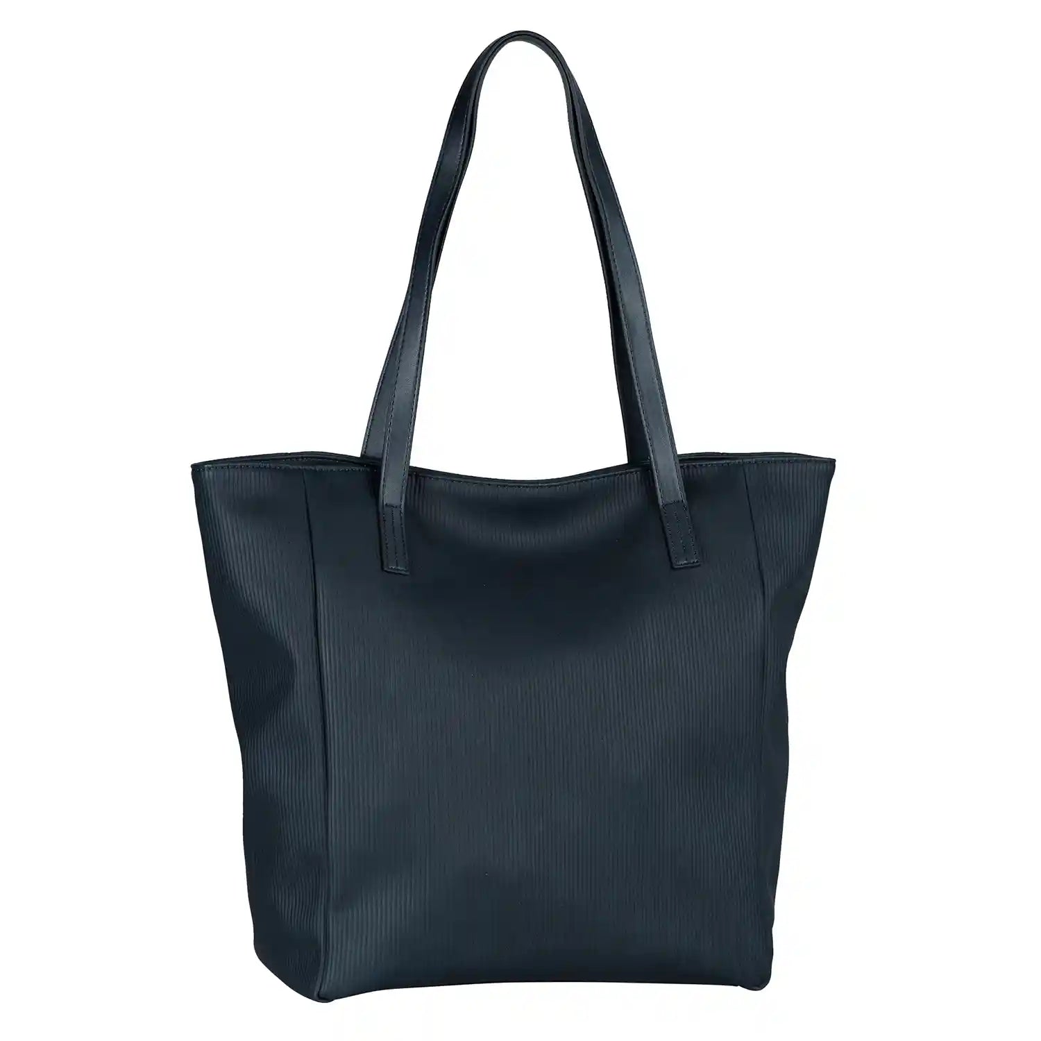 Dunkelblaue Tom Tailor Denim Arona Cord Shopper M No Zip 42 cm - stylische Tasche aus Cord