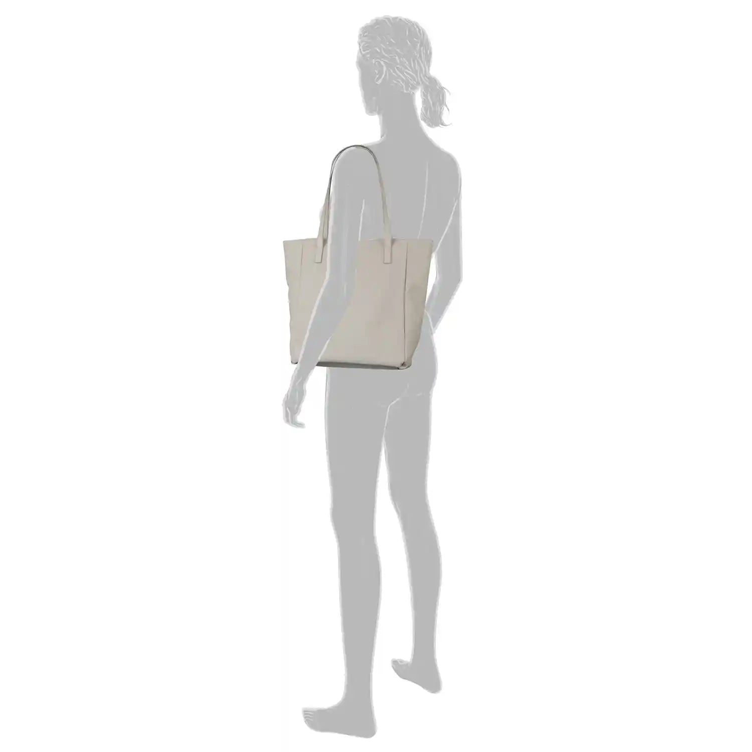 Tom Tailor Denim Arona Cord Shopper M No Zip 42 cm - Light Grey