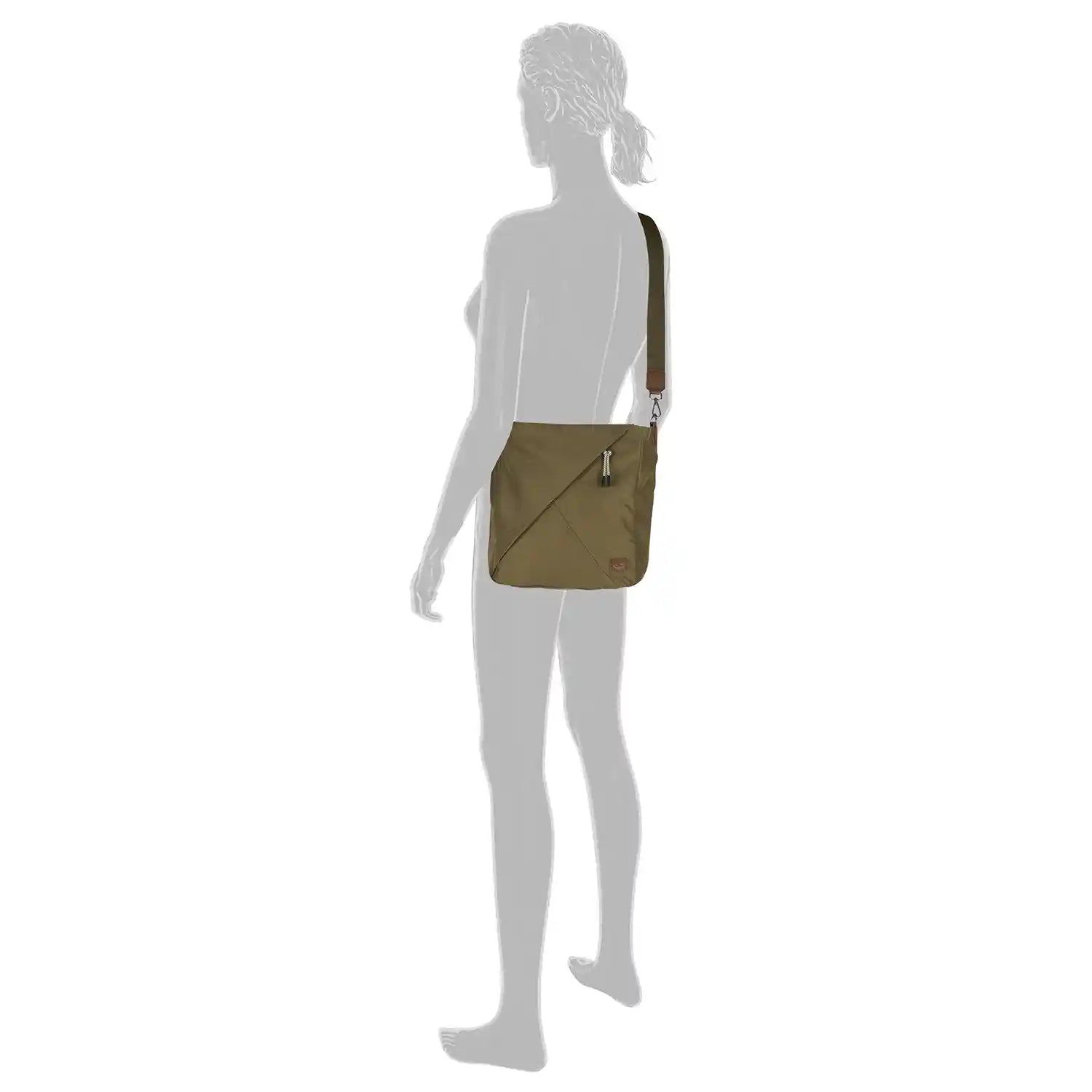 Über der Schulter cross body getragene Camel Active Aurum Zip Tote Bag M 39 cm - Khaki