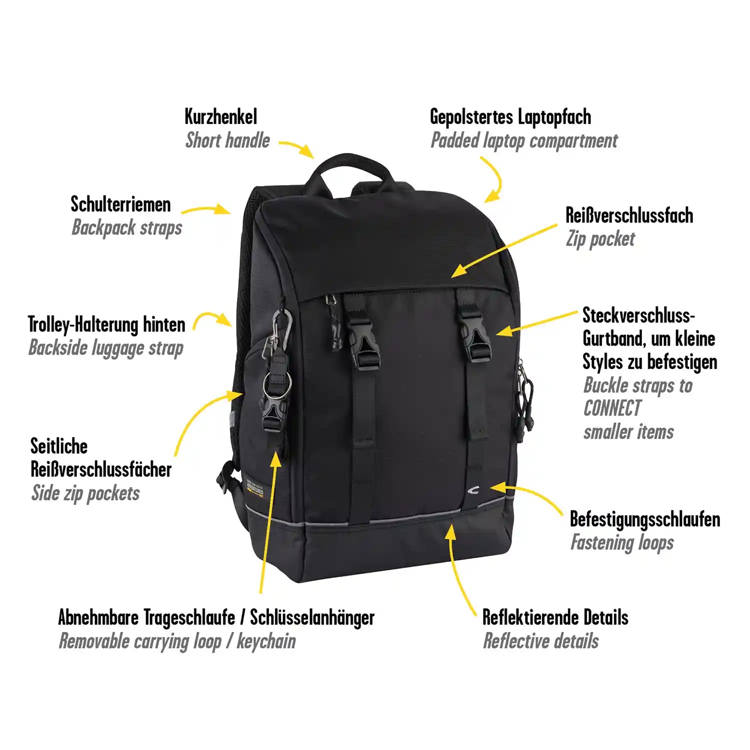 Camel Active Connect Backpack M 44 cm - Black