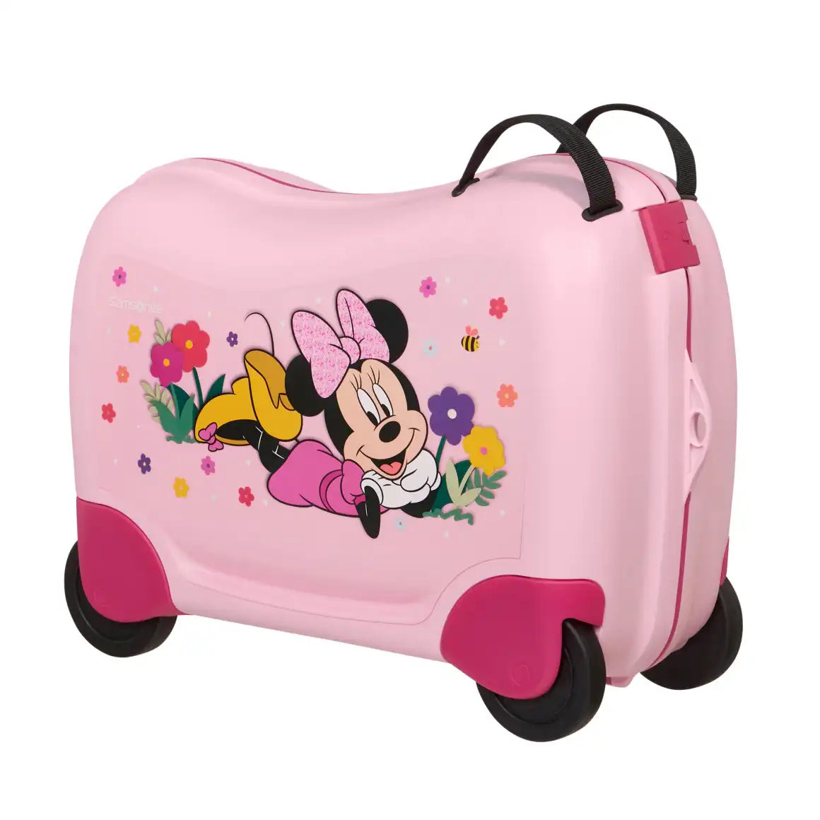 Samsonite Dream2Go Disney Ride-On Koffer 52 cm – Minnie Flower Power, Kinderkoffer mit fröhlichem Minnie-Motiv
