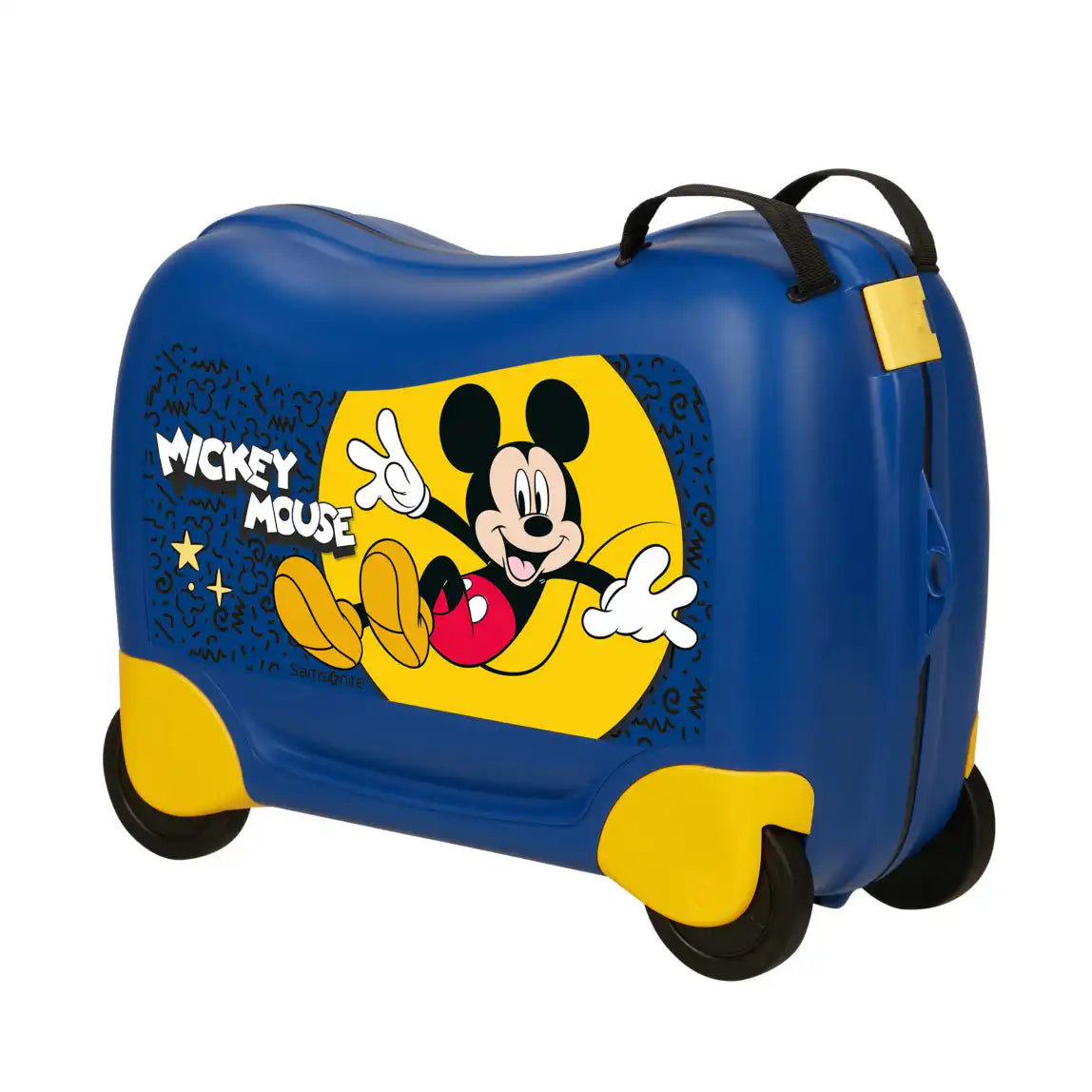 Samsonite Dream2Go Disney Ride-On Koffer 52 cm – Mickey Happy, Kinderkoffer mit fröhlichem Mickey-Motiv