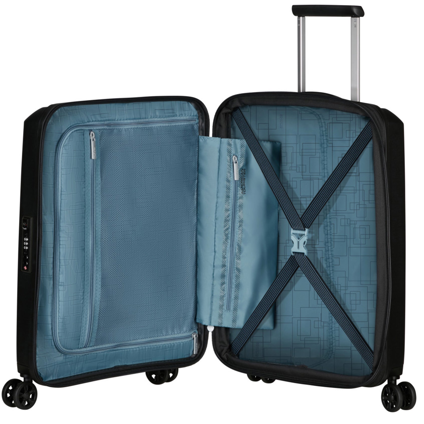 American Tourister Aerostep Spinner 4-Rollen Trolley 55 cm - Turquoise Tonic