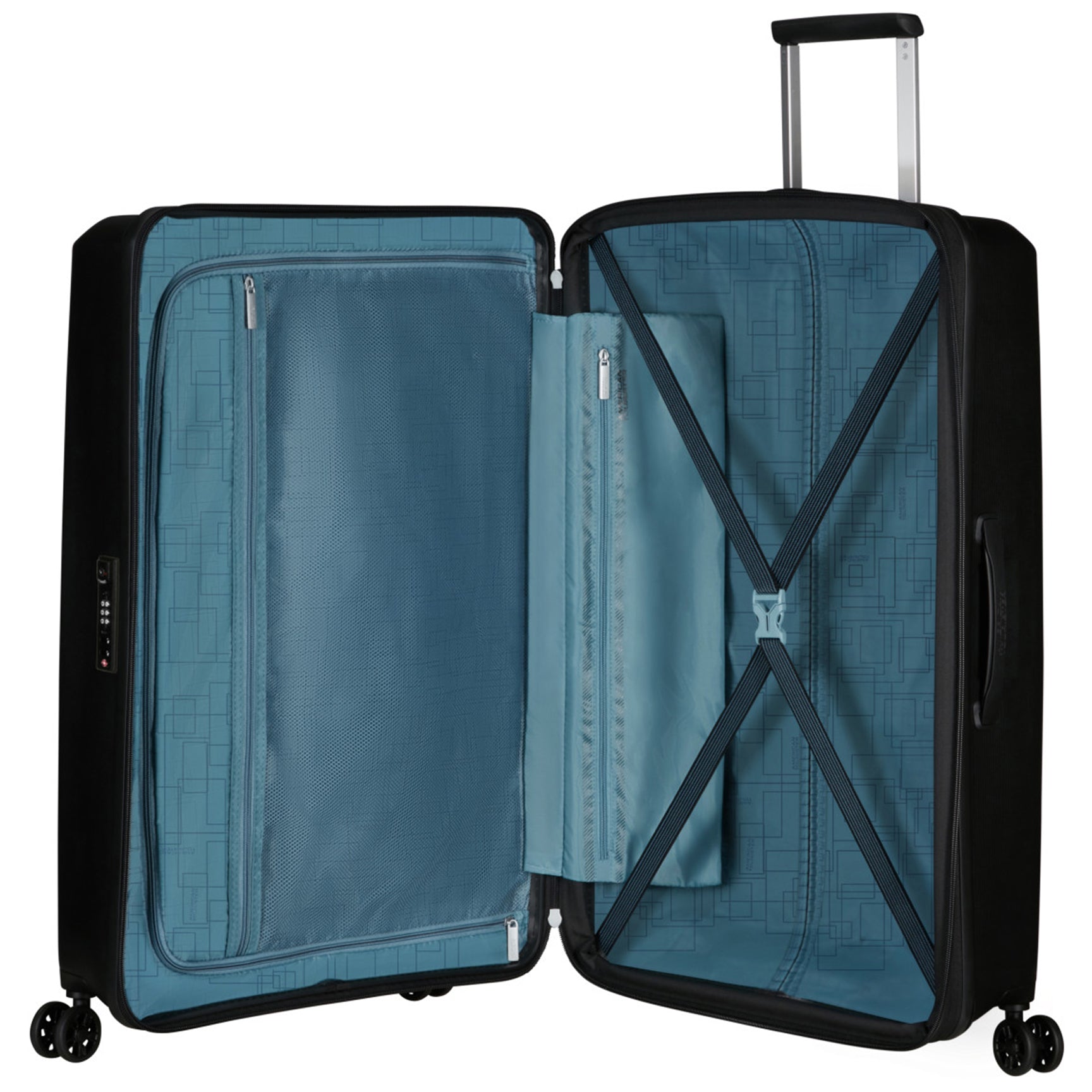 American Tourister Aerostep Spinner 4-Rollen Trolley 77 cm - Black