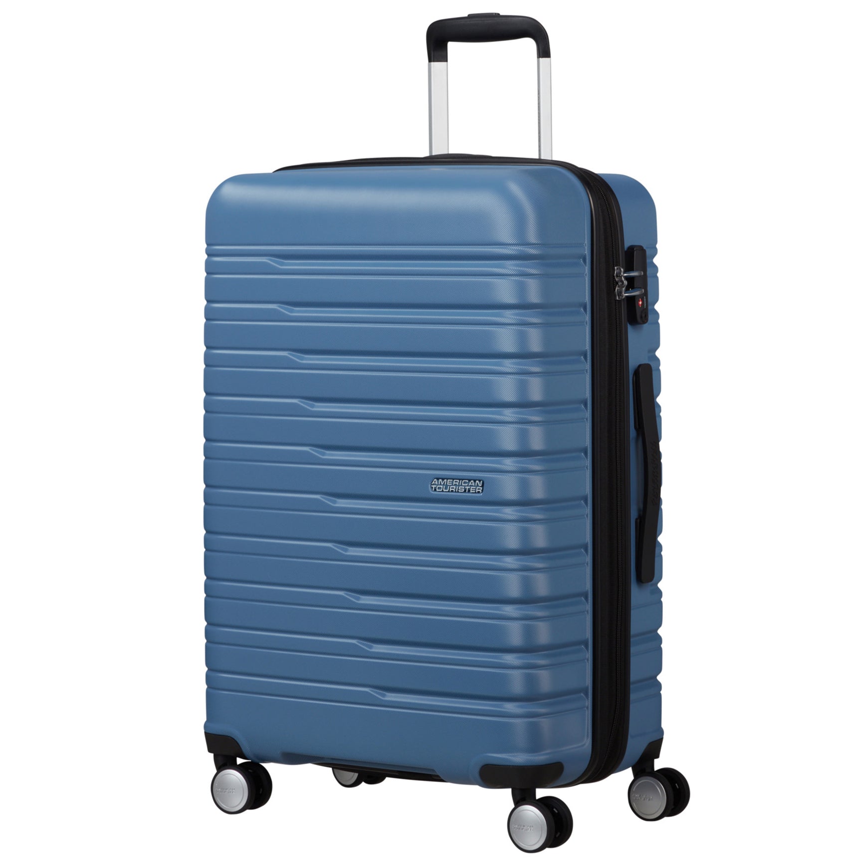 American Tourister Flashline Spinner 4-Rollen Trolley 67 cm - Sky Silver