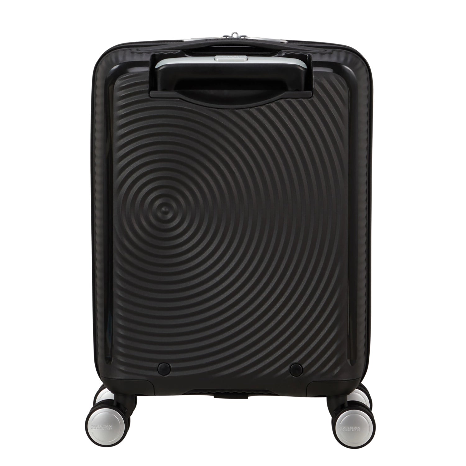 Rückseite des Mini-Trolleys in Bass Black von American Tourister