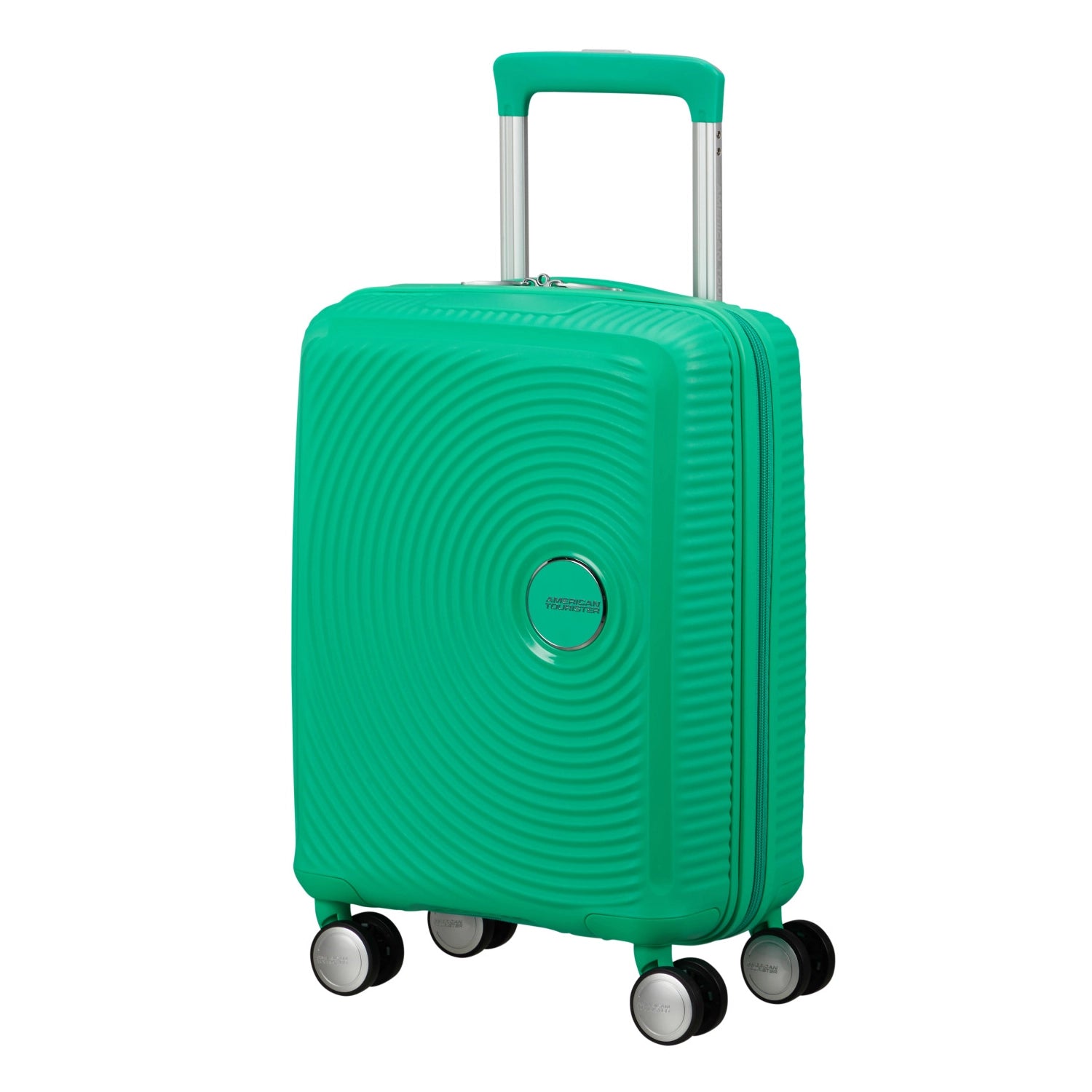 Mini Trolley in Bright Greenl von vorne mit kreisrundem Rillen-Design