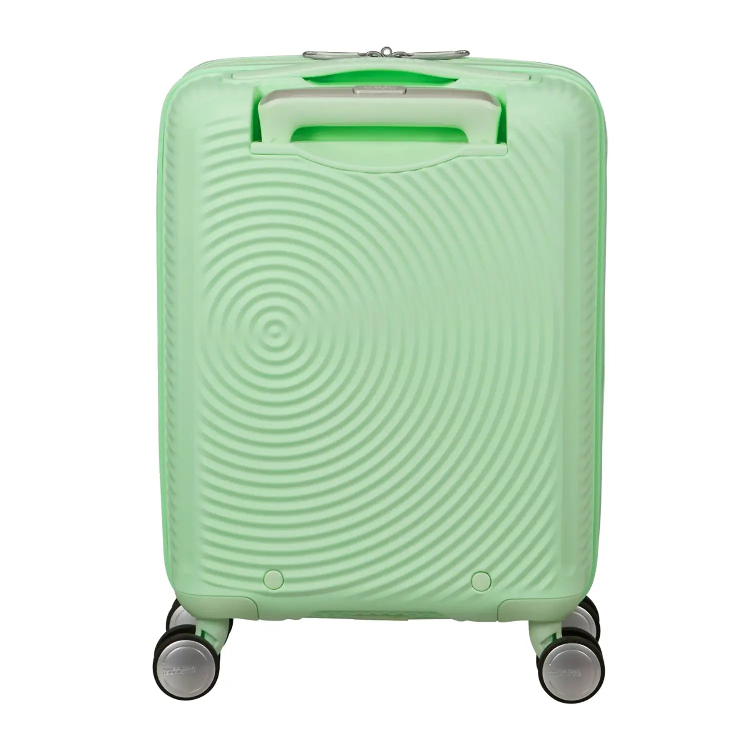 Rückseite des Mini-Trolleys in Pastellgrün von American Tourister