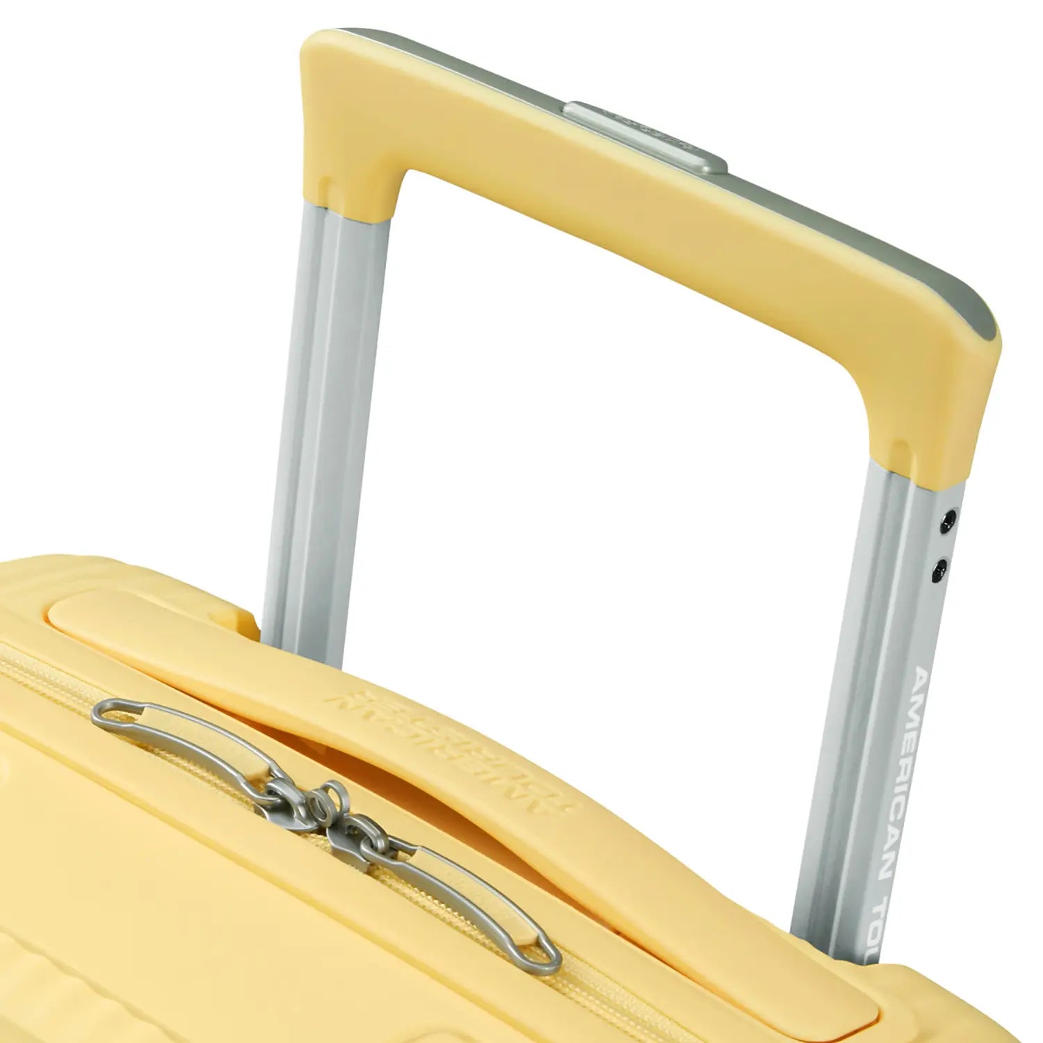 Detailansicht des Griffes vom Kabinentrolley aus der Soundbox Kollektion