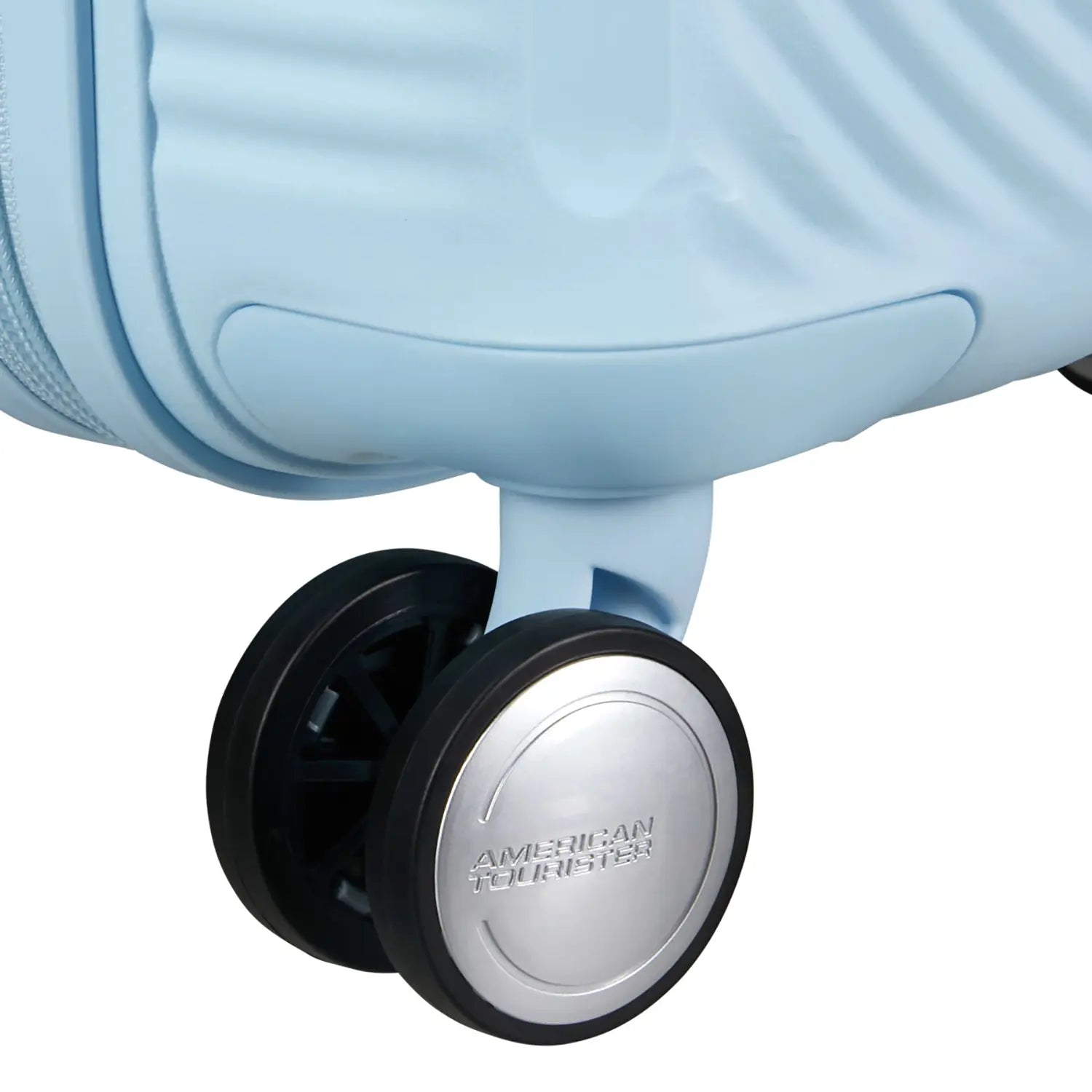 Detailansicht der Doppelrollle des Soundbox Mini-Trolleys