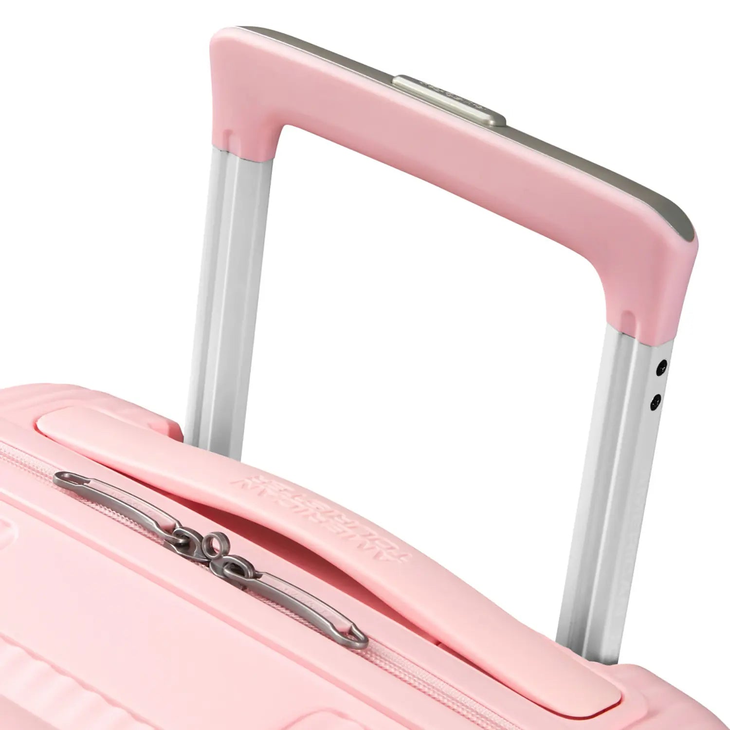 Zoomansicht des Griffes am rosafarbenem Mini-Trolleys on American Tourister
