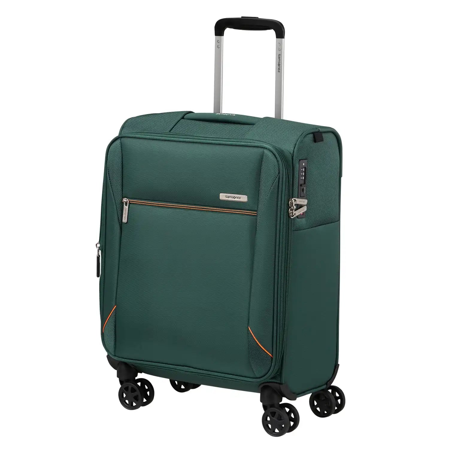 Frontansicht Samsonite Base Breeze Spinner 4-Rollen Trolley 55 cm - Dark Green