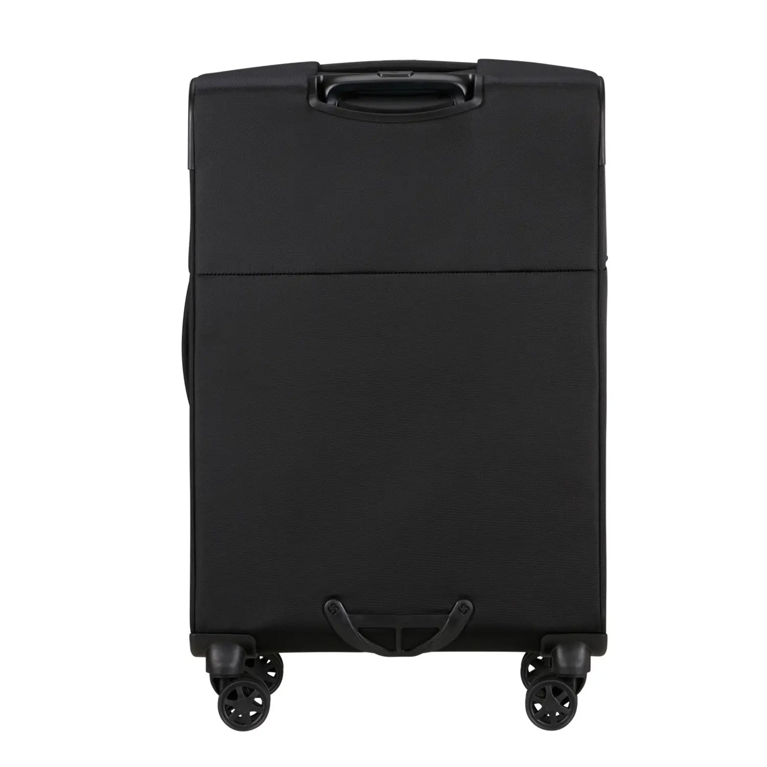Rückansicht des Samsonite Base Breeze Spinner 67 cm – stabiler Koffer mit Griff