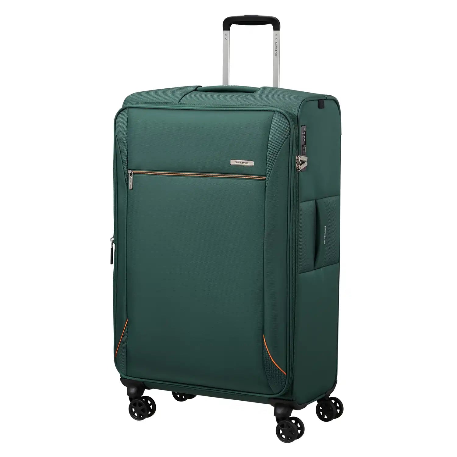 Frontansicht Samsonite Base Breeze Spinner 4-Rollen Trolley 78 cm - Dark Green