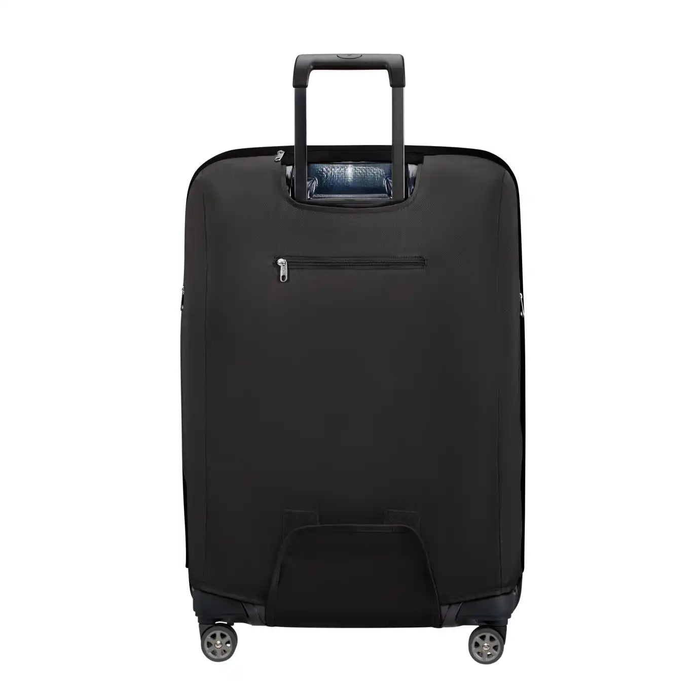 Rückansicht der Samsonite TA Revolution Kofferhülle L- mit hochwertigem, dehnbarem und wasserabweisendem Stoff