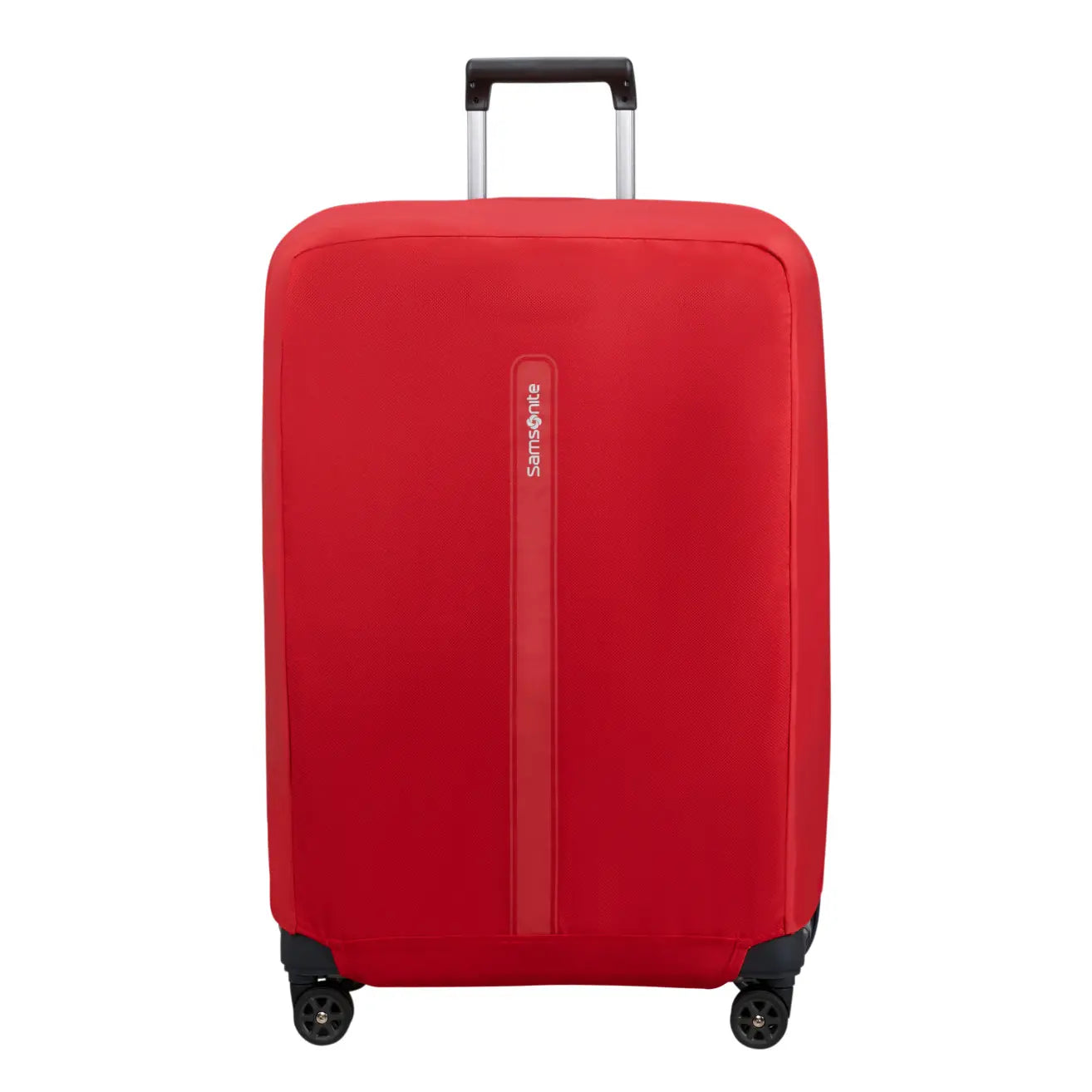 Samsonite TA Revolution faltbare Kofferhülle L in Rot – strapazierfähiger, passgenauer Schutzüberzug für große Reisekoffer