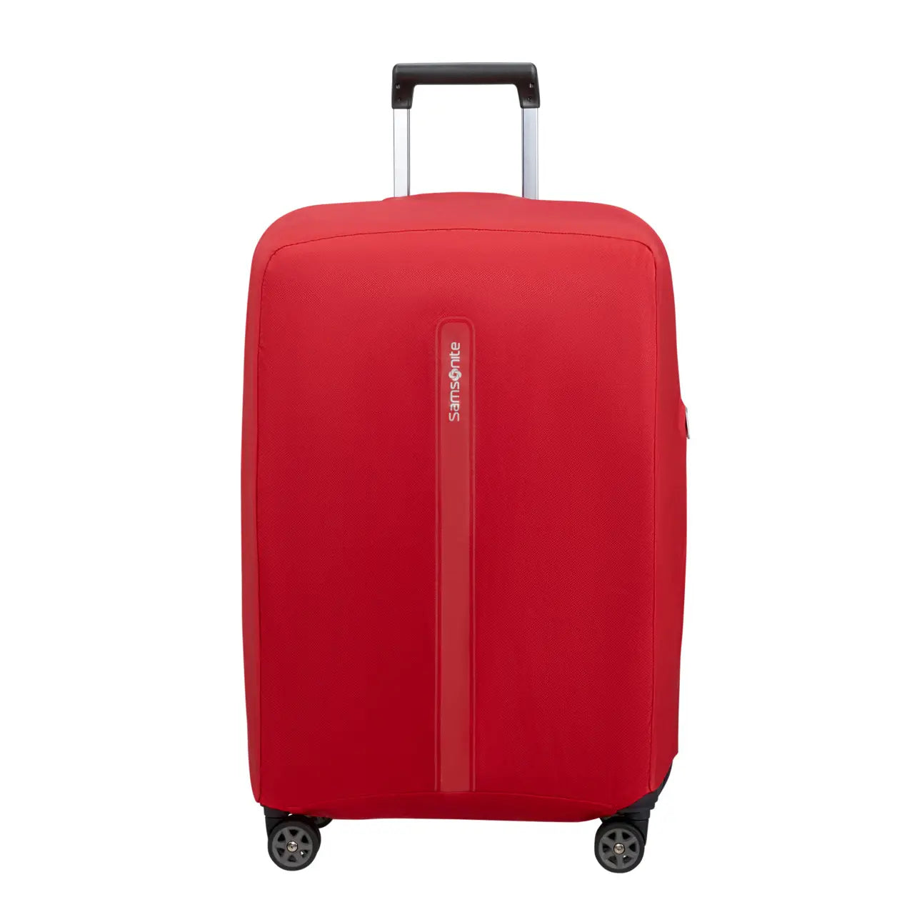 Samsonite TA Revolution faltbare Kofferhülle M in Rot – robuster, passgenauer Schutzüberzug für mittelgroße Reisekoffer