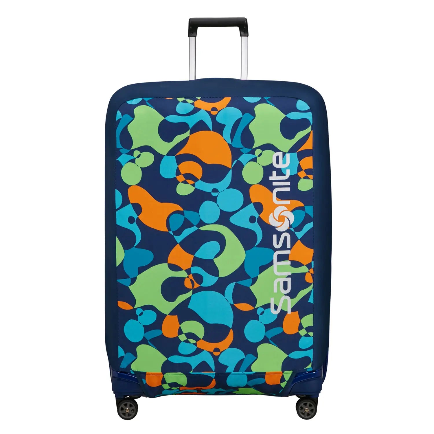 Samsonite TA Revolution faltbare Kofferhülle XL im Colorwave Design – robuster, farbenfroher Schutzüberzug für große Koffer